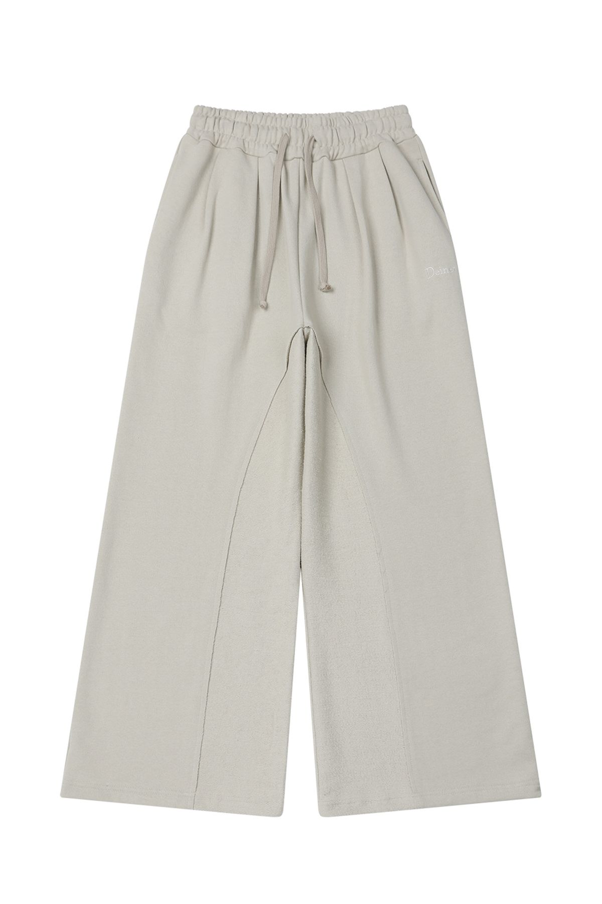 다이닛(DEINET) REVERSE CUT SWEATPANTS IN BEIGE
