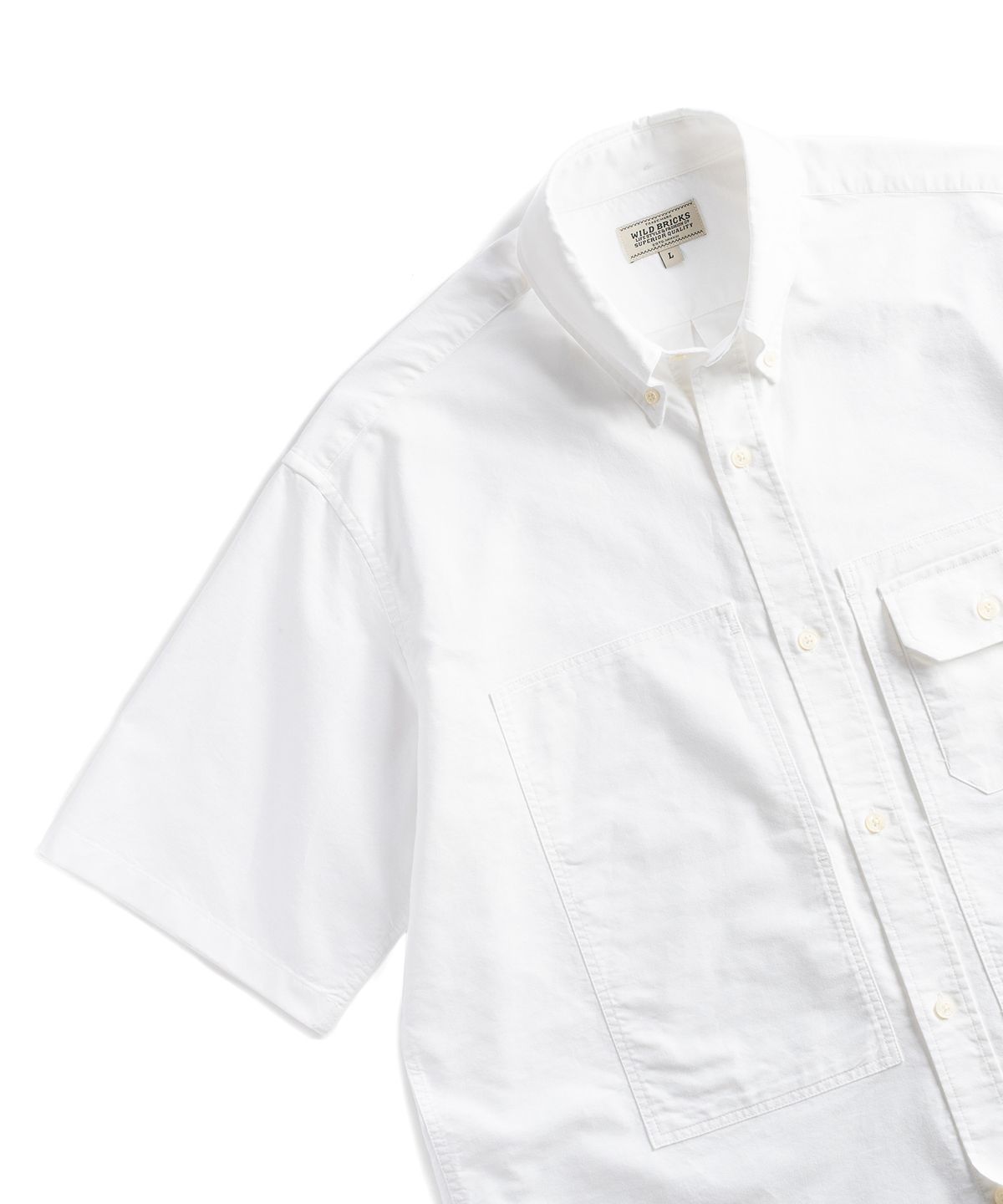 와일드 브릭스(WILD BRICKS) W25 ARMY OCBD SHIRT (white)