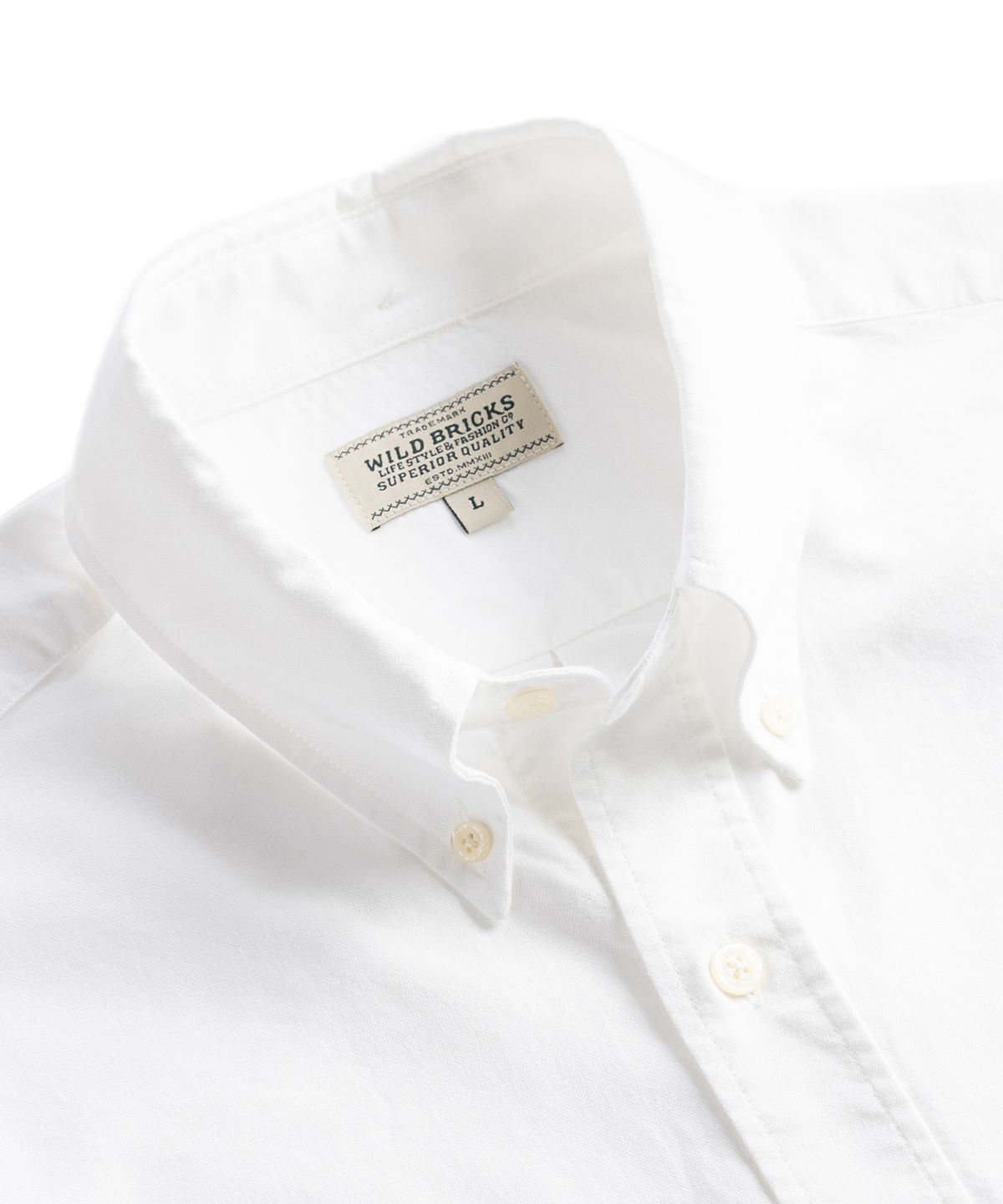 와일드 브릭스(WILD BRICKS) W25 ARMY OCBD SHIRT (white)