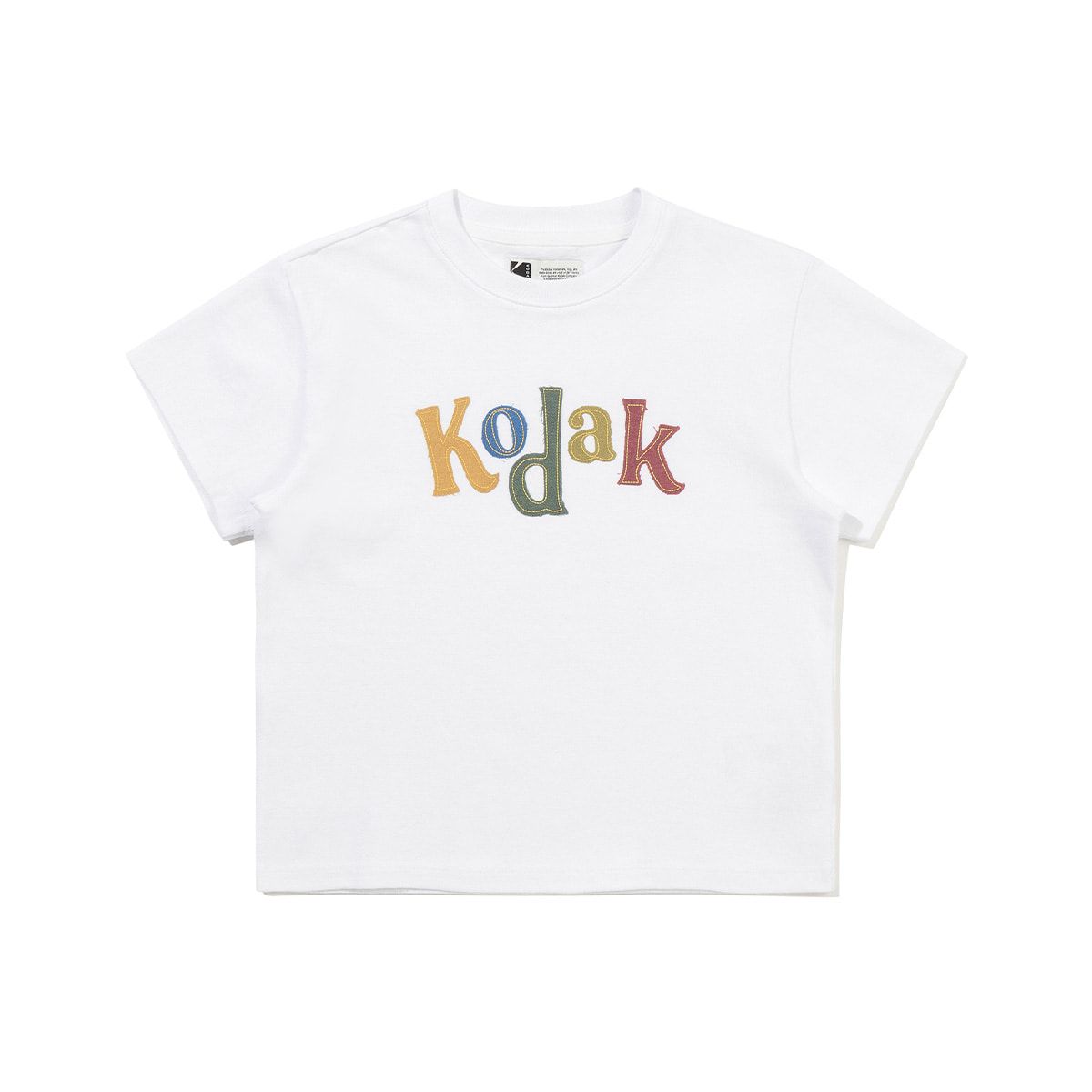코닥 키즈(KODAK KIDS) 로고 아트웍 코튼 반팔 티셔츠 키즈 WHITE