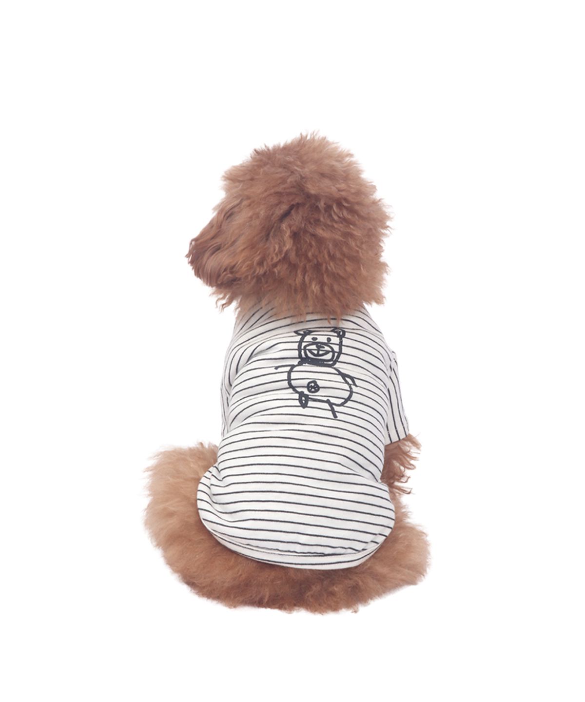 몽슈슈(MONCHOUCHOU) Little Doodle Stripe Tee Black