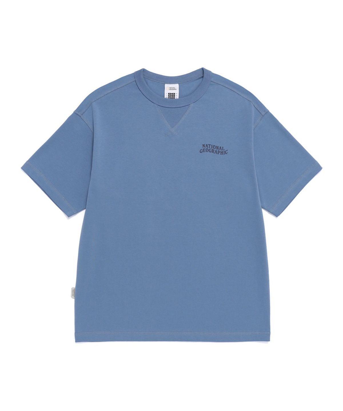 내셔널지오그래픽(NATIONALGEOGRAPHIC) N262UTS982 [AEROSILVER] 아비스 그래픽 거셋 디테일 반팔 티셔츠 MIDDLE BLUE