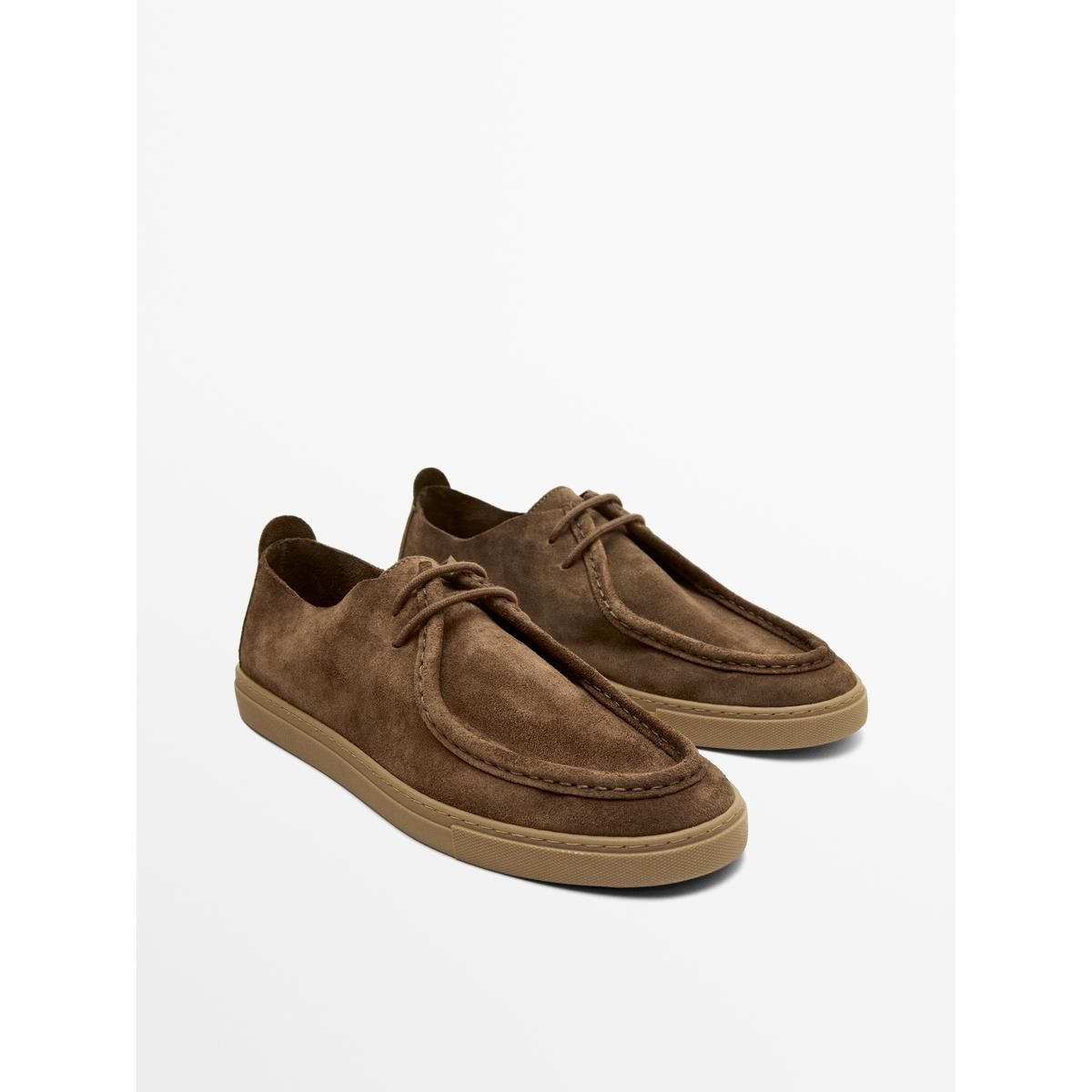 마시모두띠(MASSIMO DUTTI) 소프트 레더 발등 스티치 슈즈