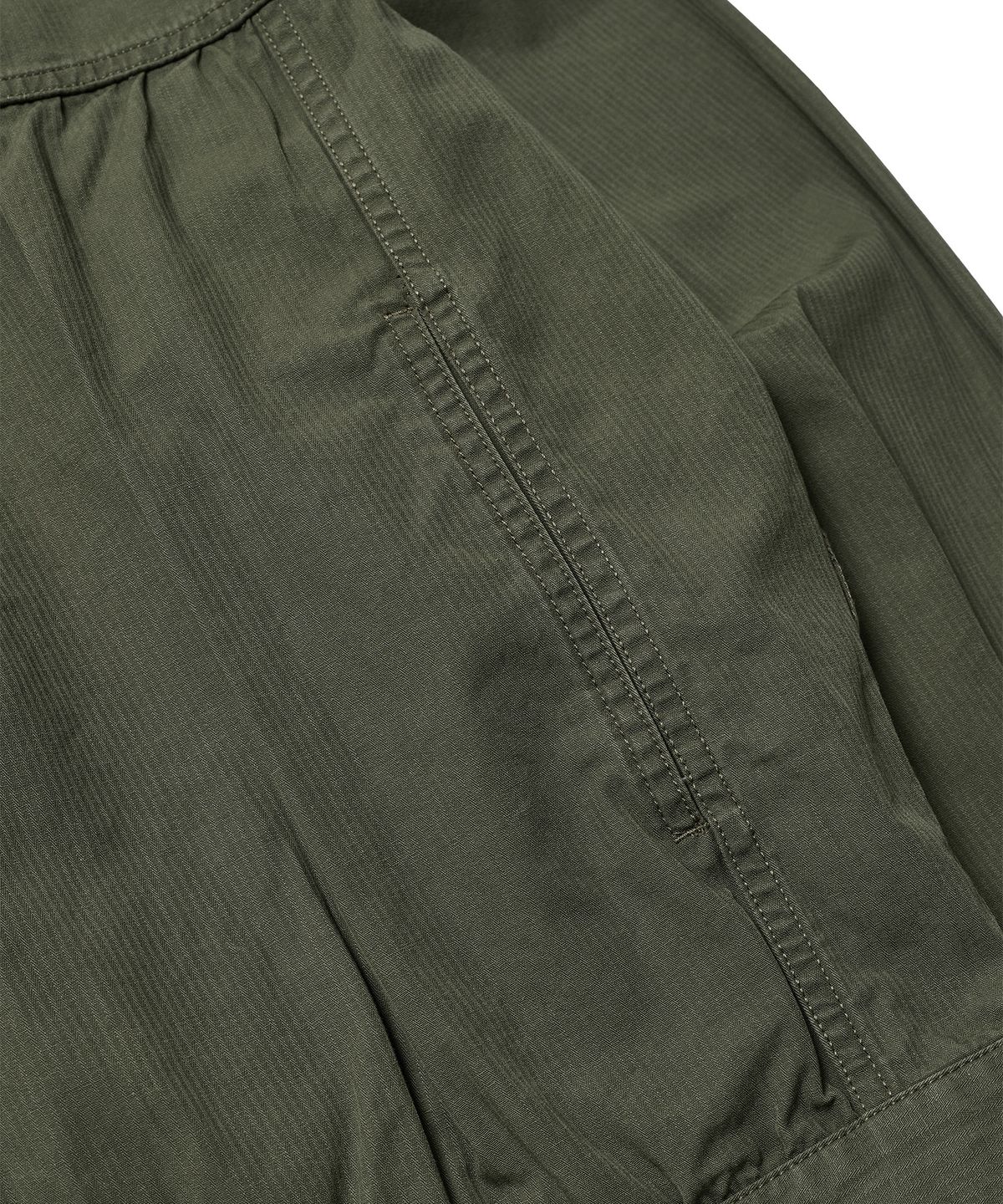 에스파이(ESFAI) SHIRRING TRUCKER JACKET (OLIVE)