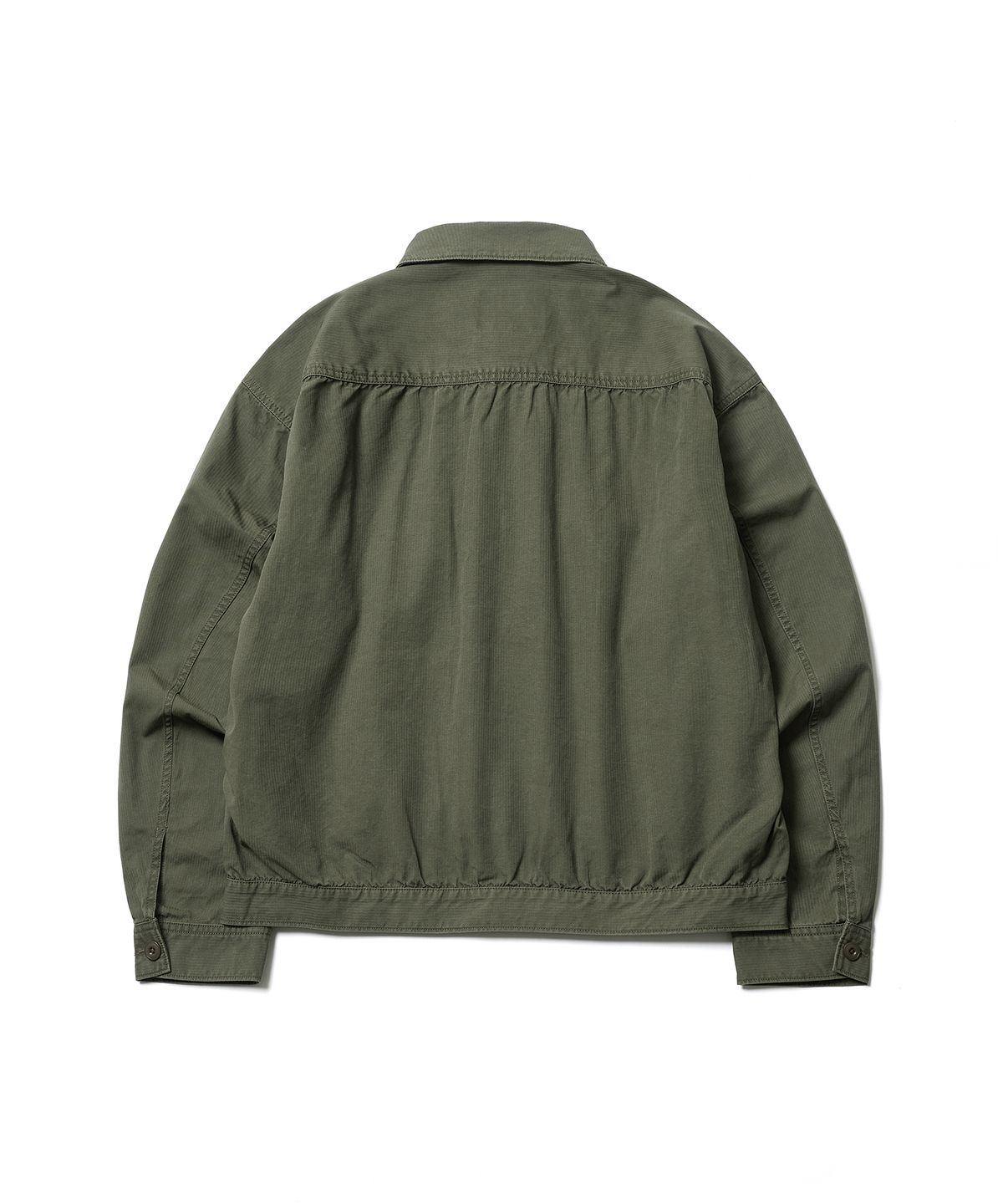 에스파이(ESFAI) SHIRRING TRUCKER JACKET (OLIVE)
