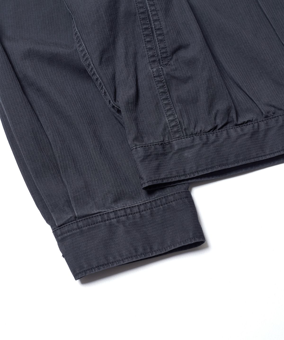 에스파이(ESFAI) SHIRRING TRUCKER JACKET (DARK NAVY)