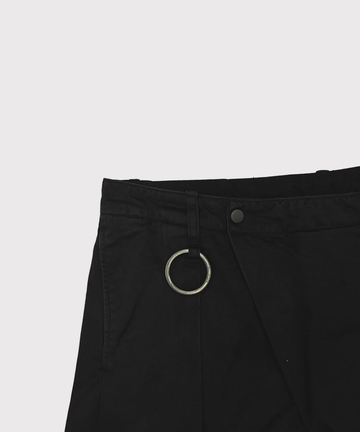 마이너스(MINUS) Wrapped Work Short(AGED TWILL) - BLACK