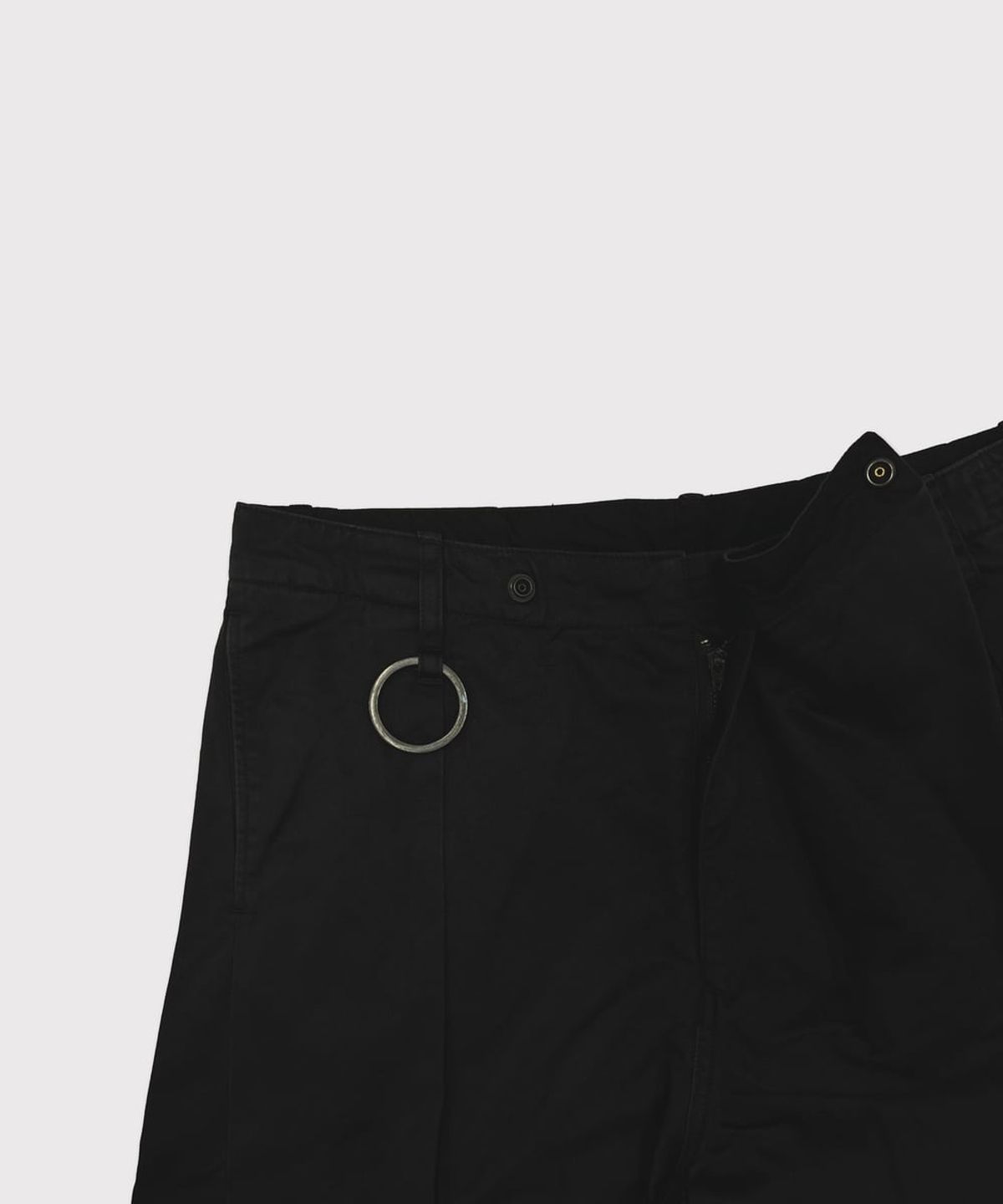 마이너스(MINUS) Wrapped Work Short(AGED TWILL) - BLACK