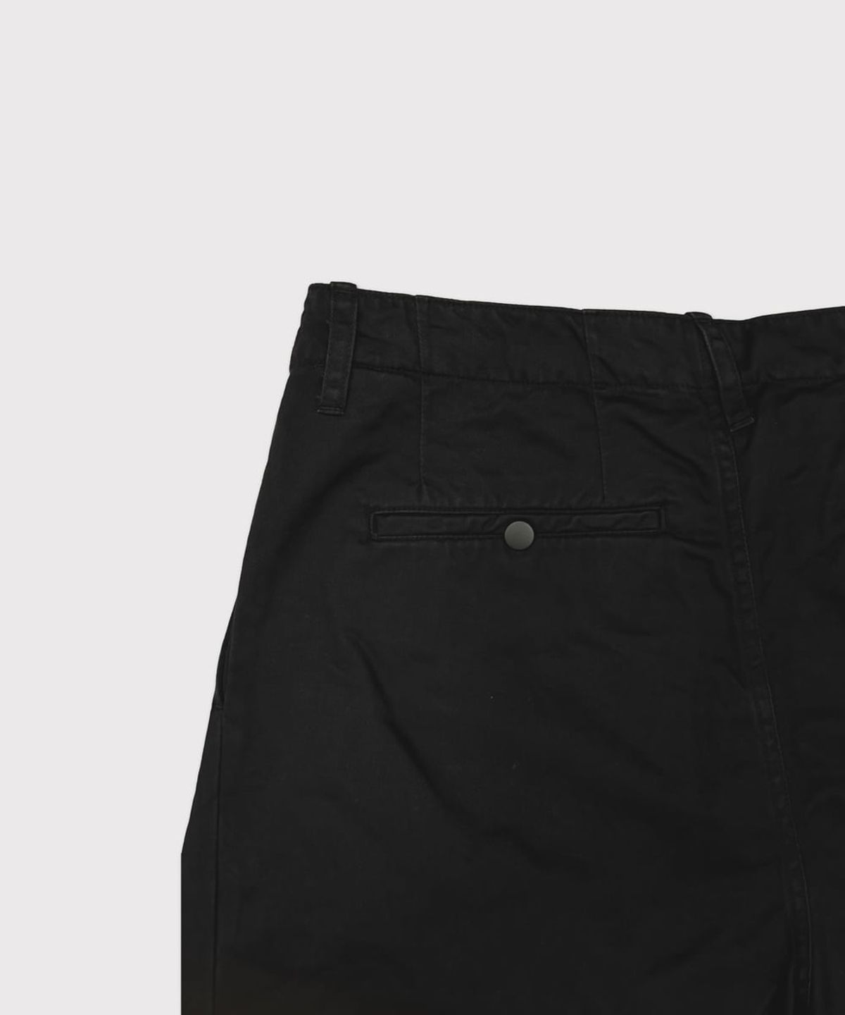 마이너스(MINUS) Wrapped Work Short(AGED TWILL) - BLACK