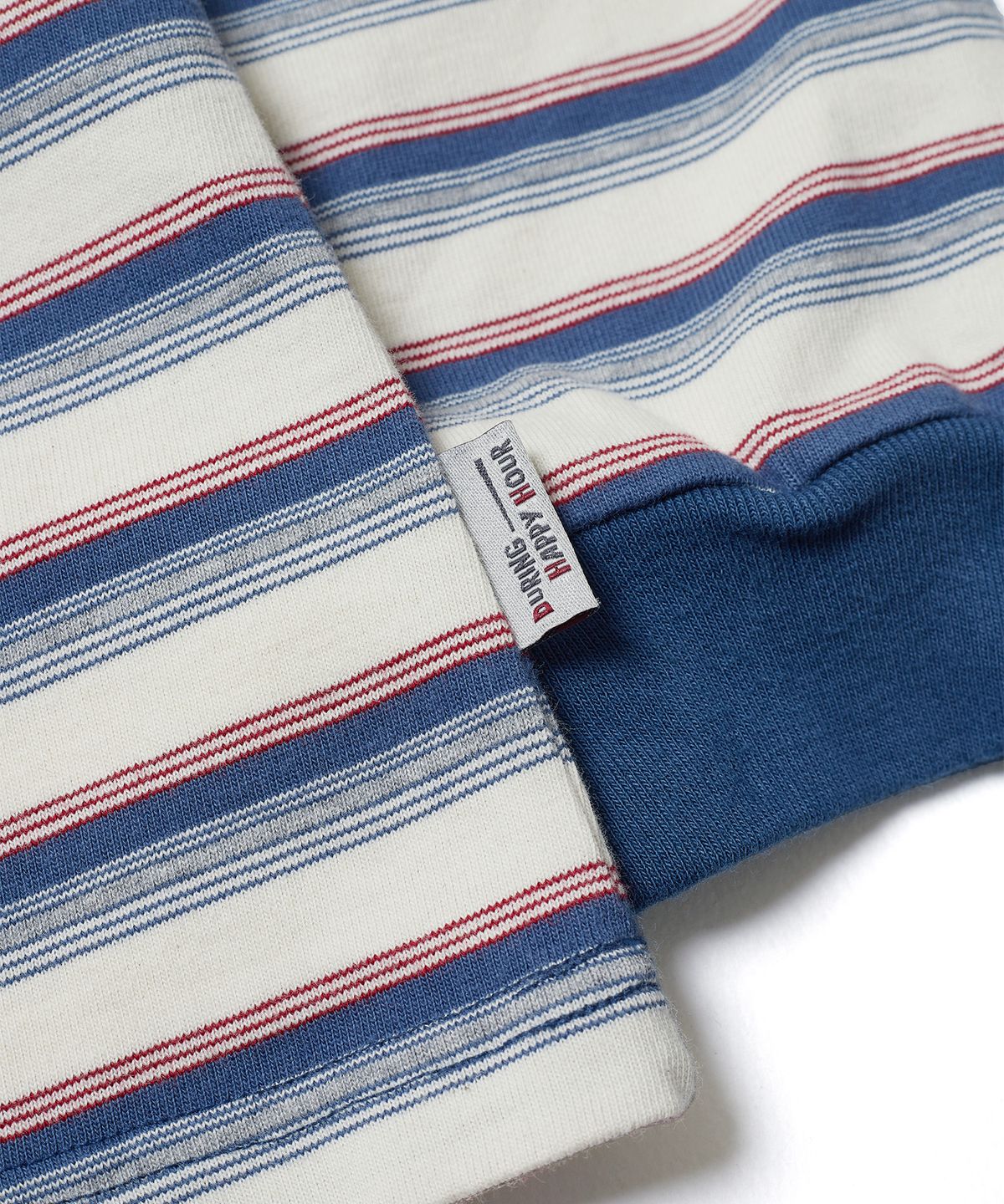 에스파이(ESFAI) MULTI STRIPE L/S T-SHIRT (BLUE)