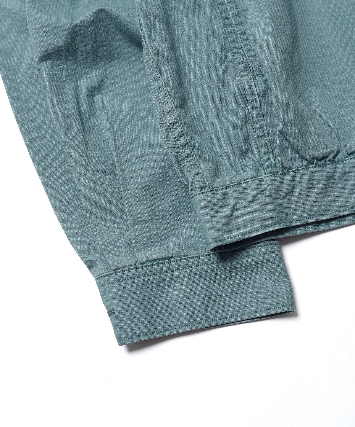 에스파이(ESFAI) SHIRRING TRUCKER JACKET (ASH BLUE)