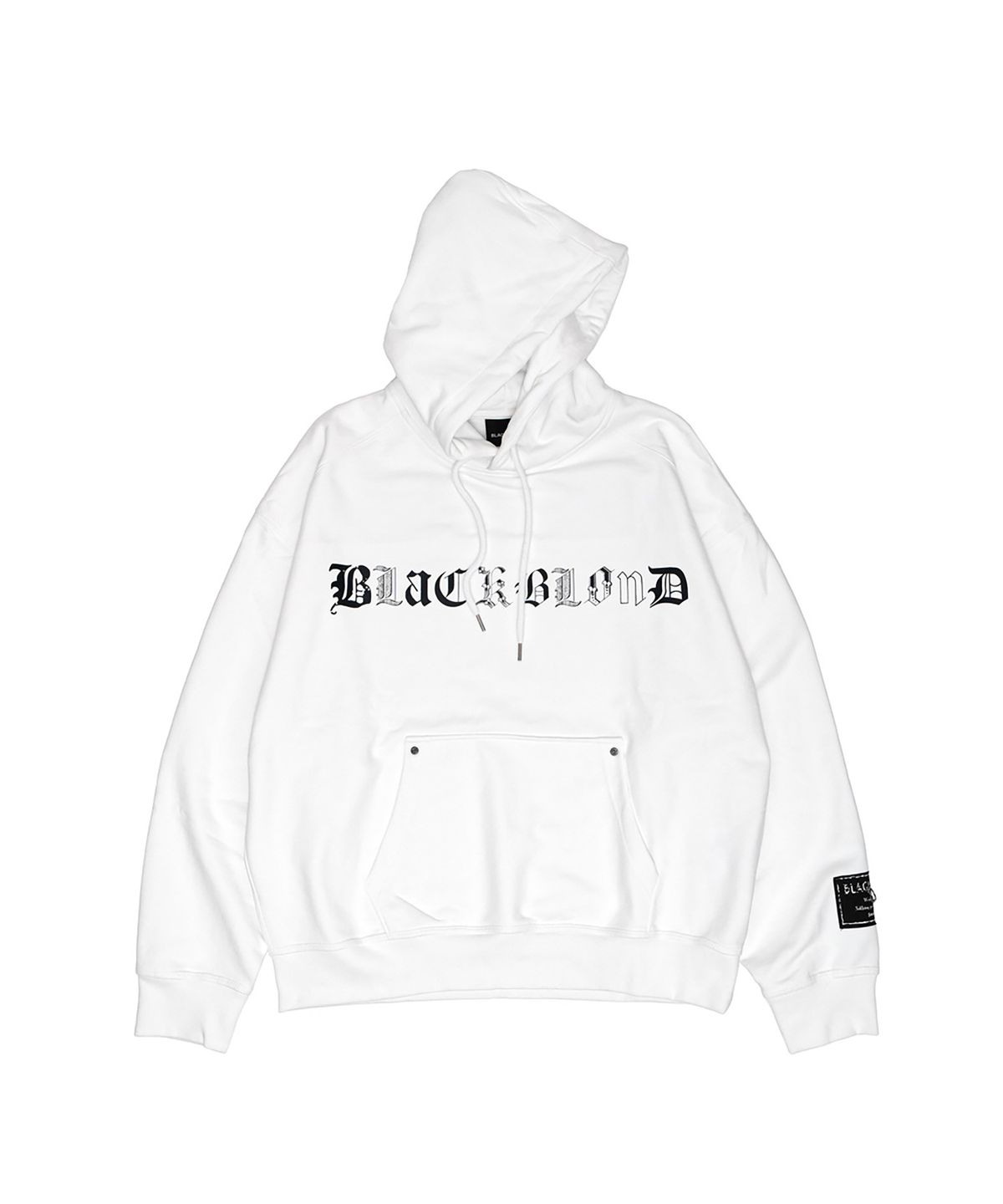 블랙블론드(BLACKBLOND) 비비디 엔틱 로고 후디 (화이트)