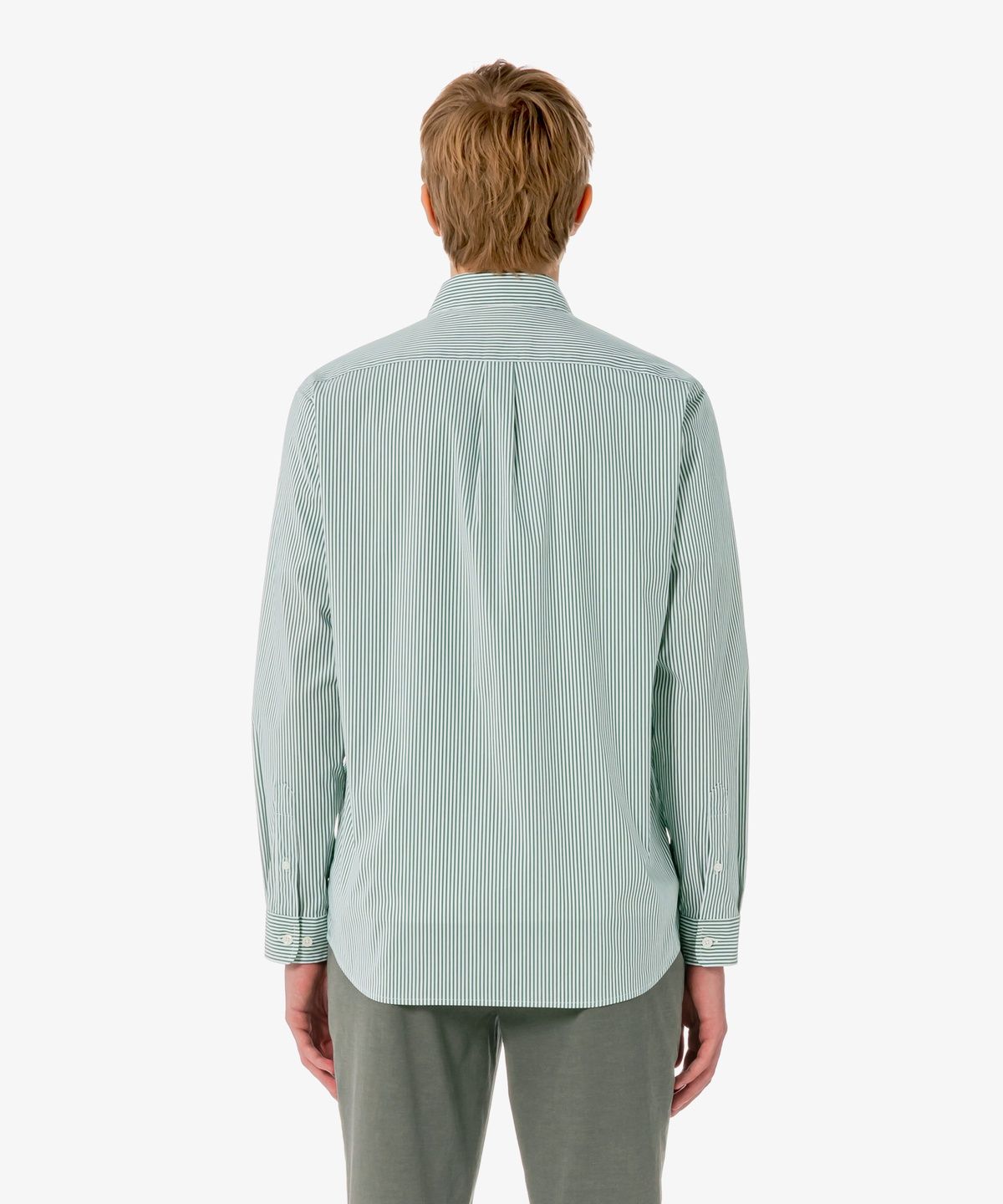 라코스테(LACOSTE) 남성 포플린 저지 스트라이프 셔츠 CH625E-56G AFK