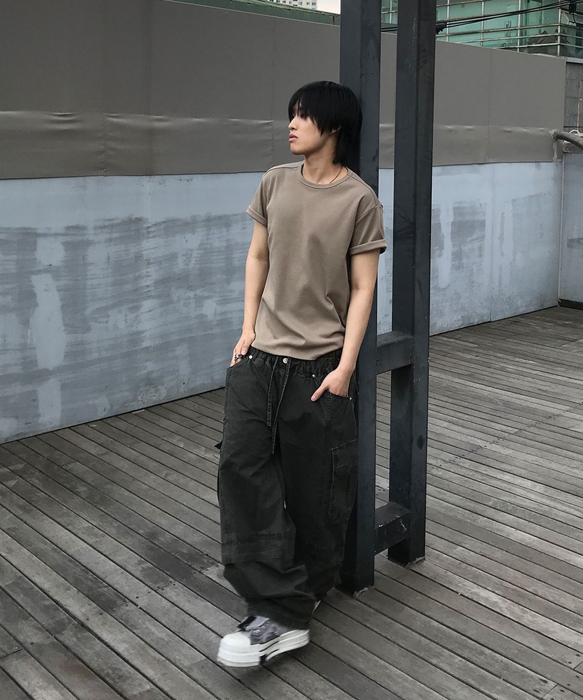 기철(KICHUL) All Day Soft T-shirt (Beige)