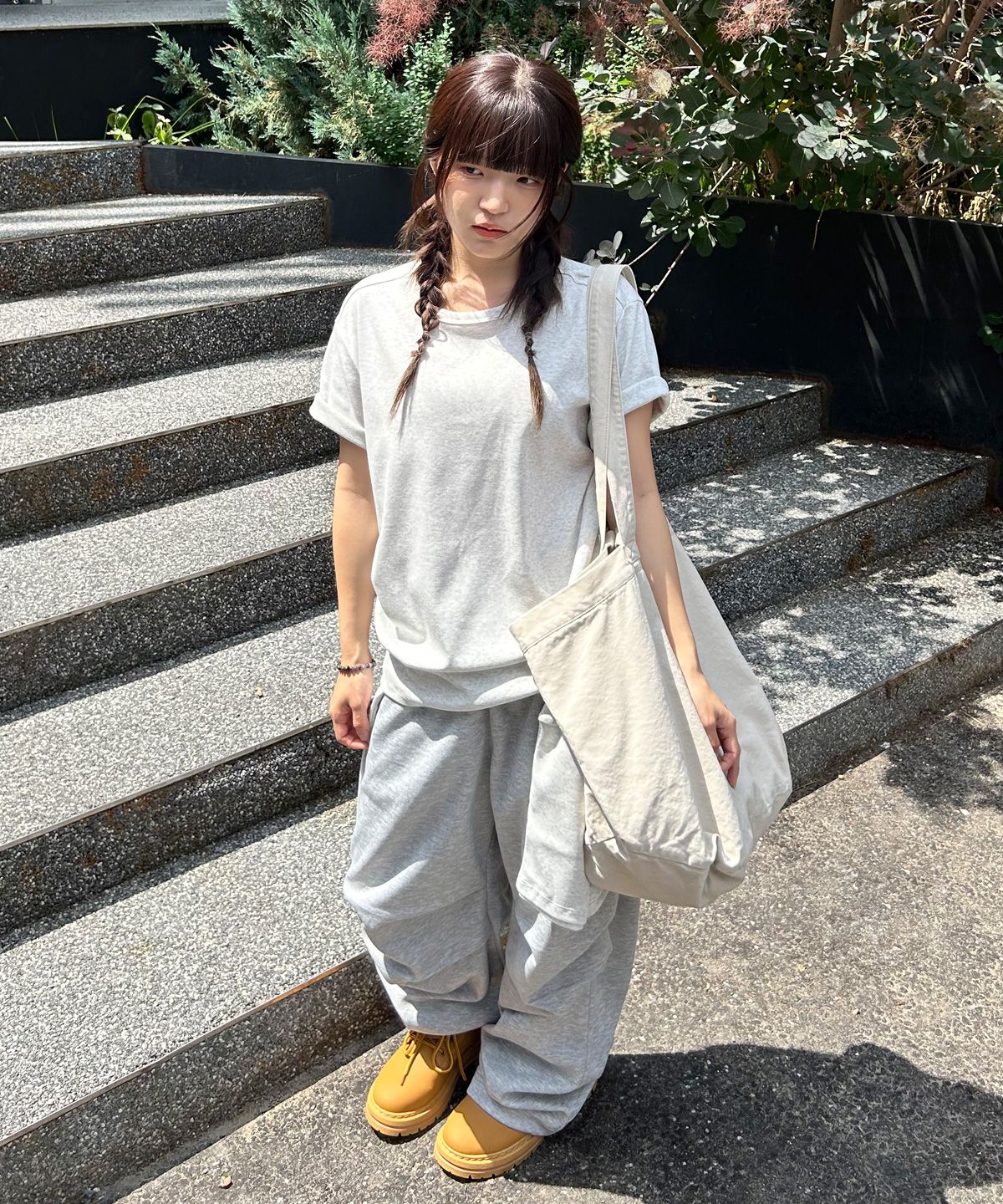 기철(KICHUL) All Day Soft T-shirt (Melange White)