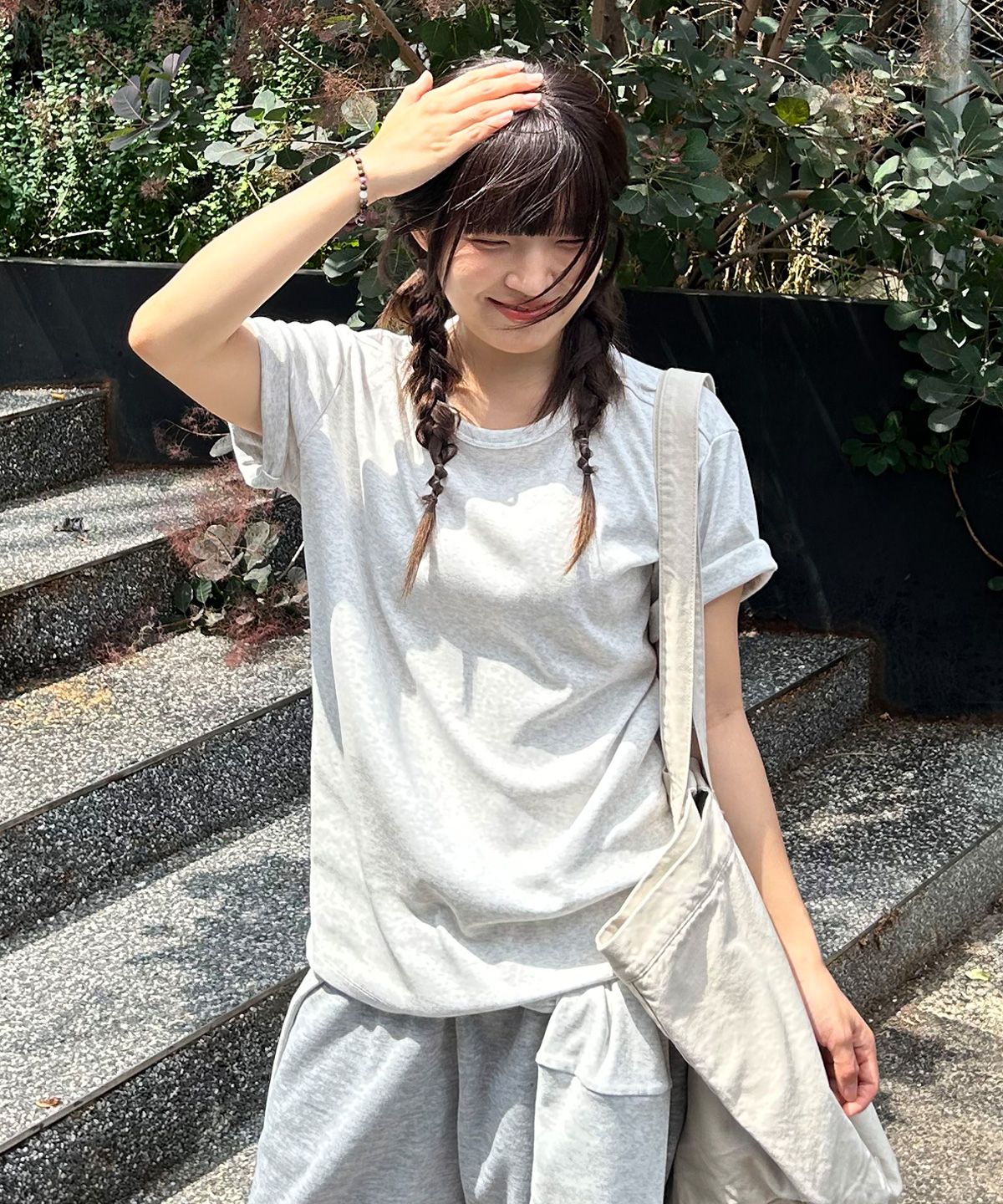 기철(KICHUL) All Day Soft T-shirt (Melange White)