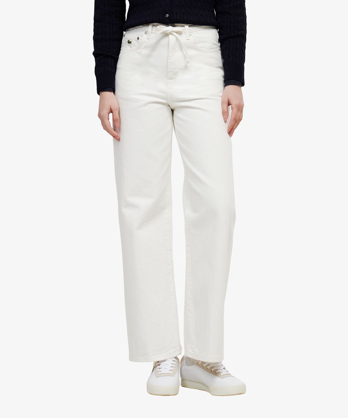 라코스테(LACOSTE) 여성 에센셜 와이드핏 데님팬츠 HF2448-56G 001