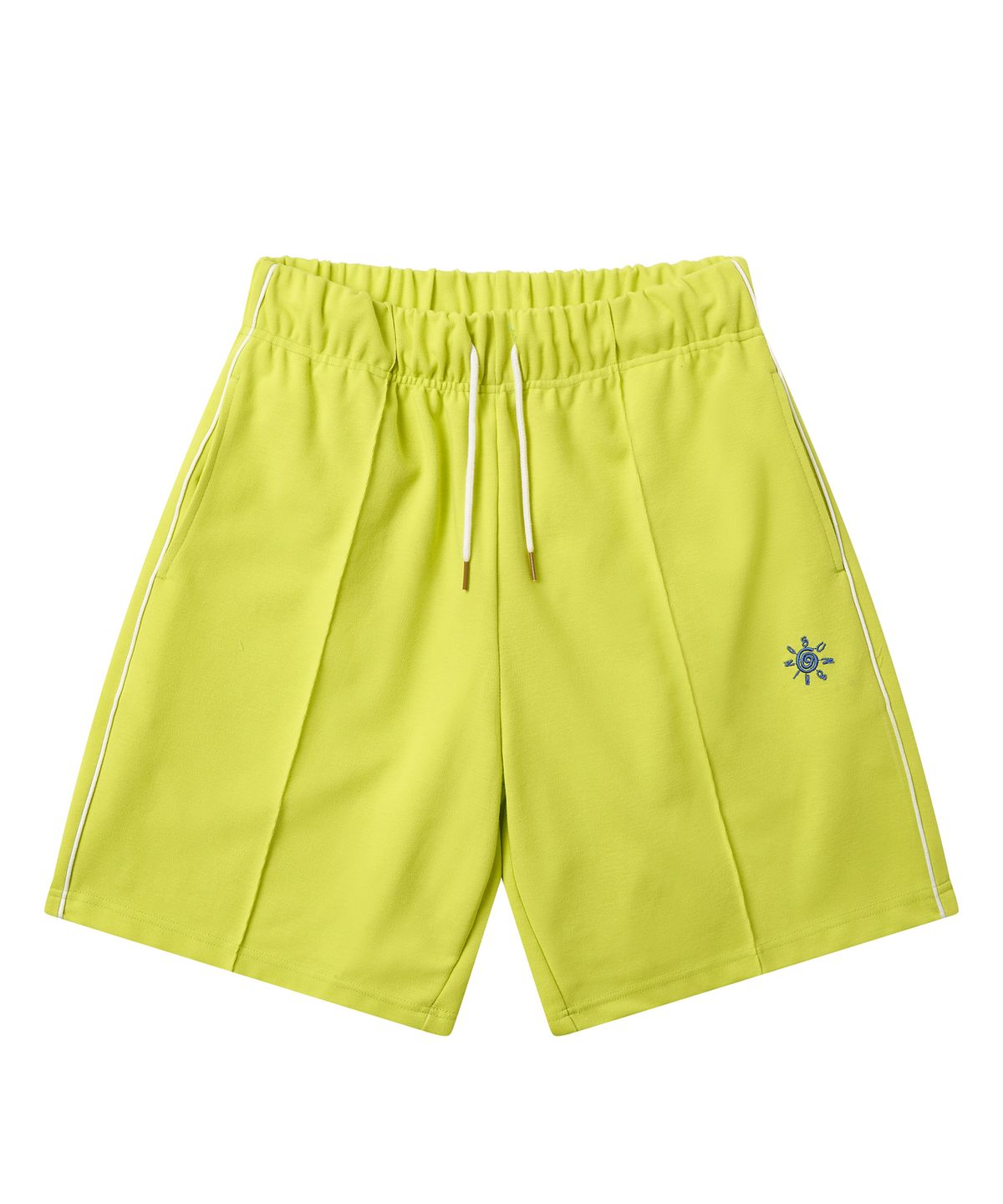 골든선샤인(GOLDEN SUNSHINE) GOLDEN TRACK SHORTS_LIME YELLOW