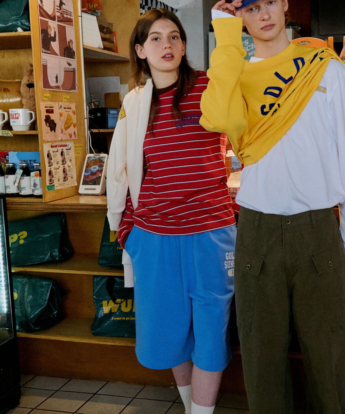 골든선샤인(GOLDEN SUNSHINE) G-2 BERMUDA SWEAT SHORTS_AZURE BLUE