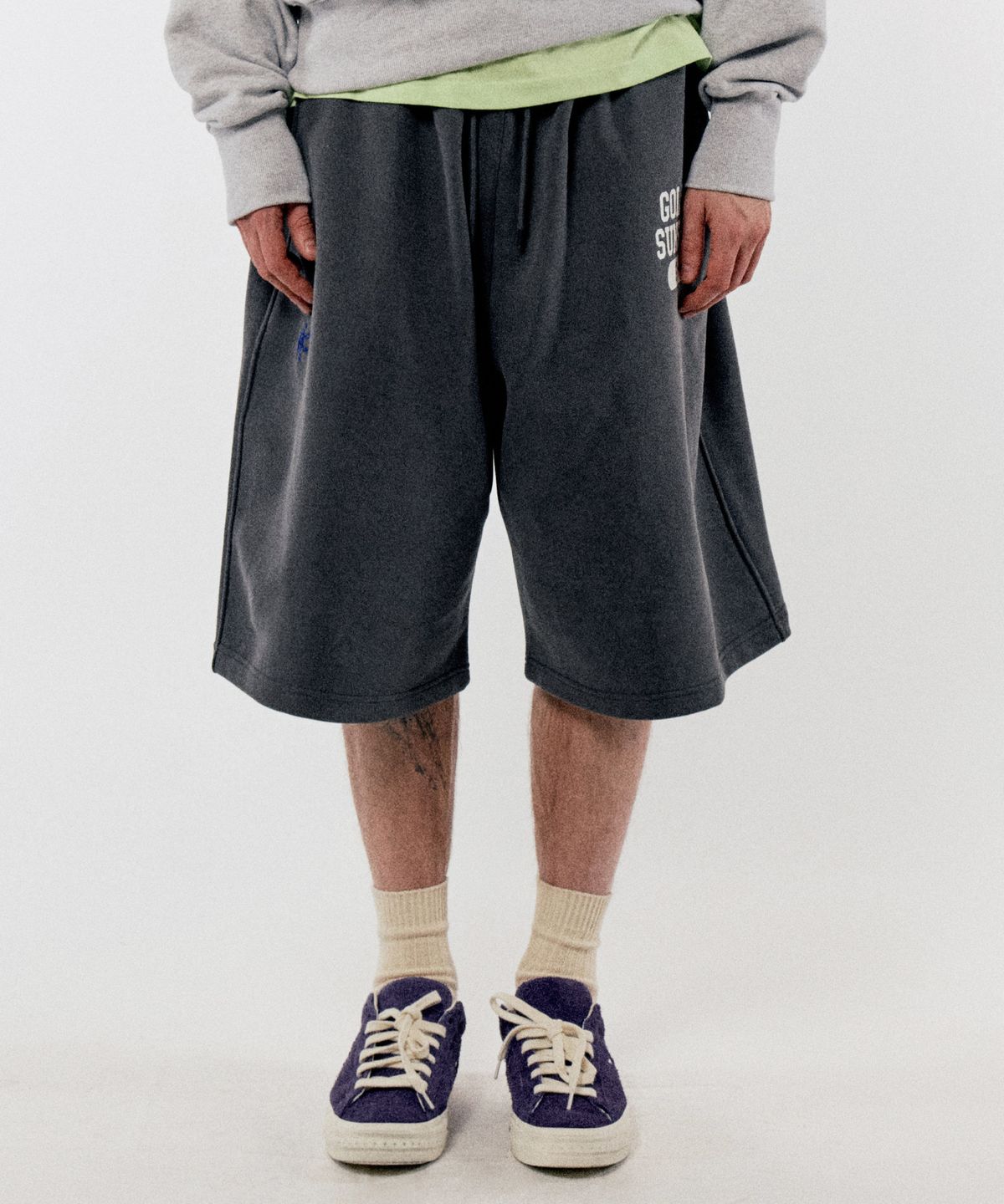 골든선샤인(GOLDEN SUNSHINE) G-2 BERMUDA SWEAT SHORTS_DARKGRAY