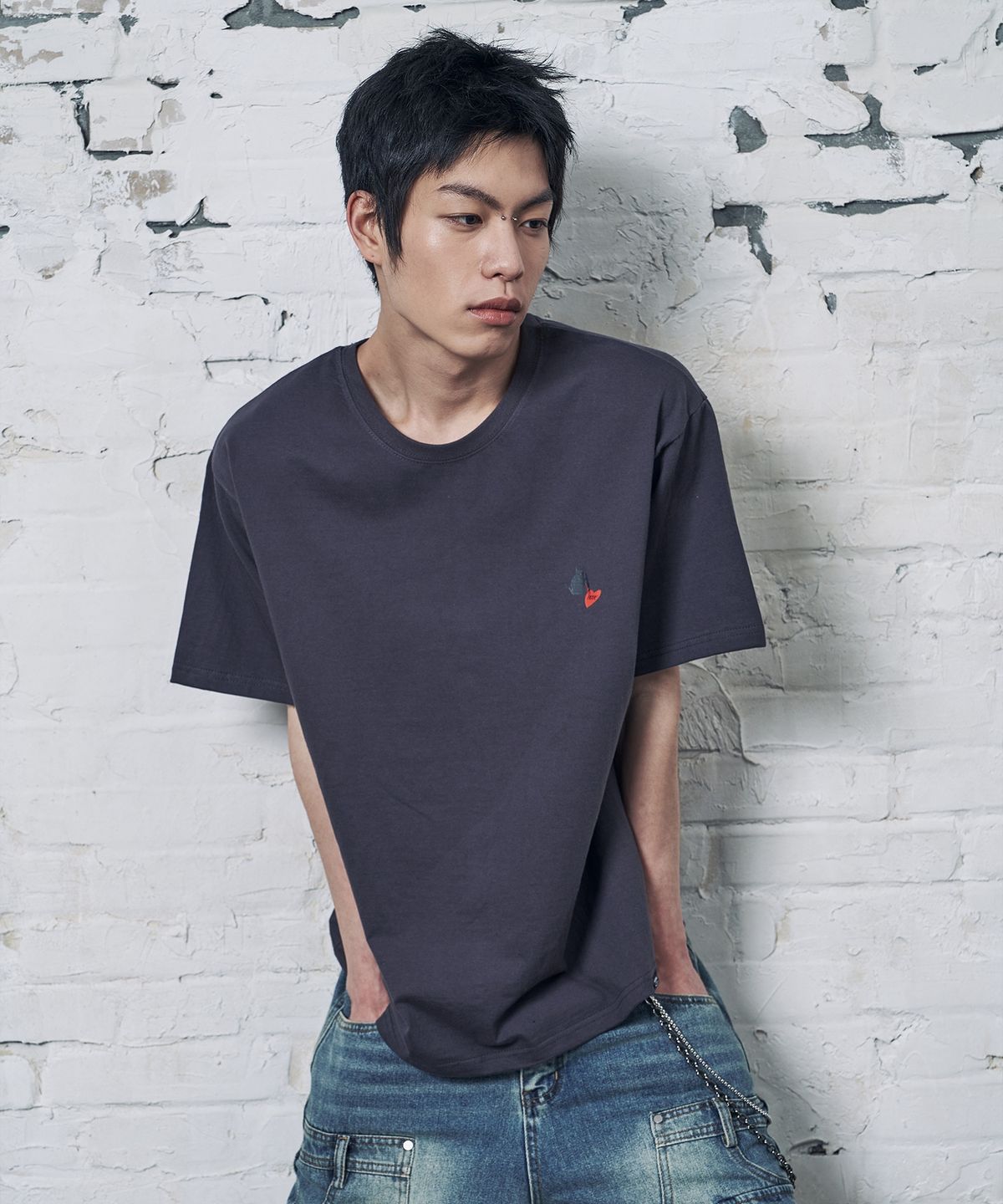 페이드(PEID) [SET] PD 스몰하트 캣츠 반팔티 2종 패키지