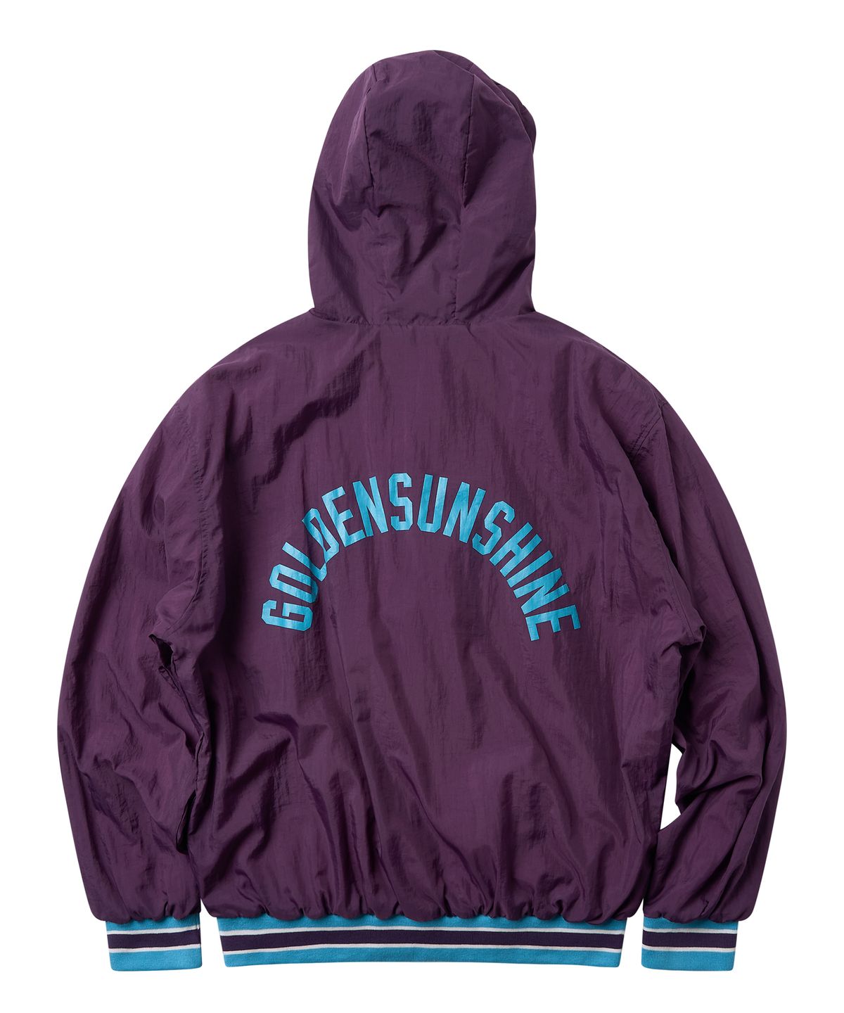 골든선샤인(GOLDEN SUNSHINE) WINDBREAKER ANORAK HOODIE_GRAPE WINE
