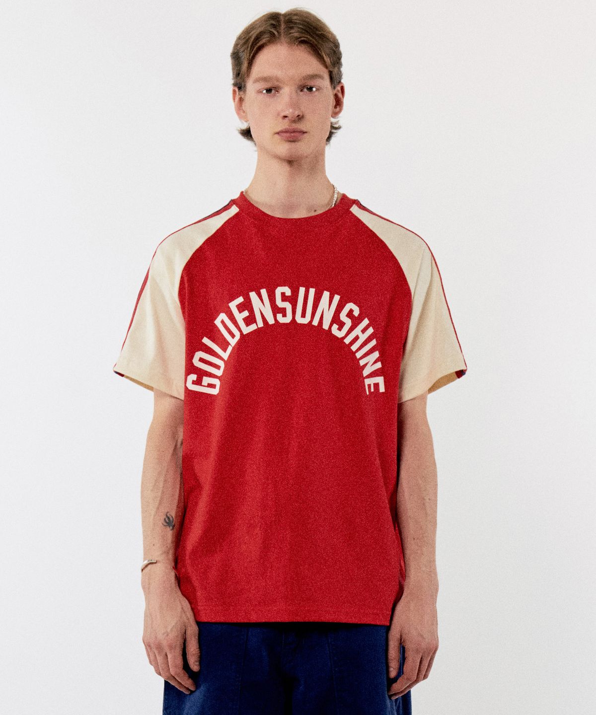 골든선샤인(GOLDEN SUNSHINE) 2G RAGLAN TEE_RED
