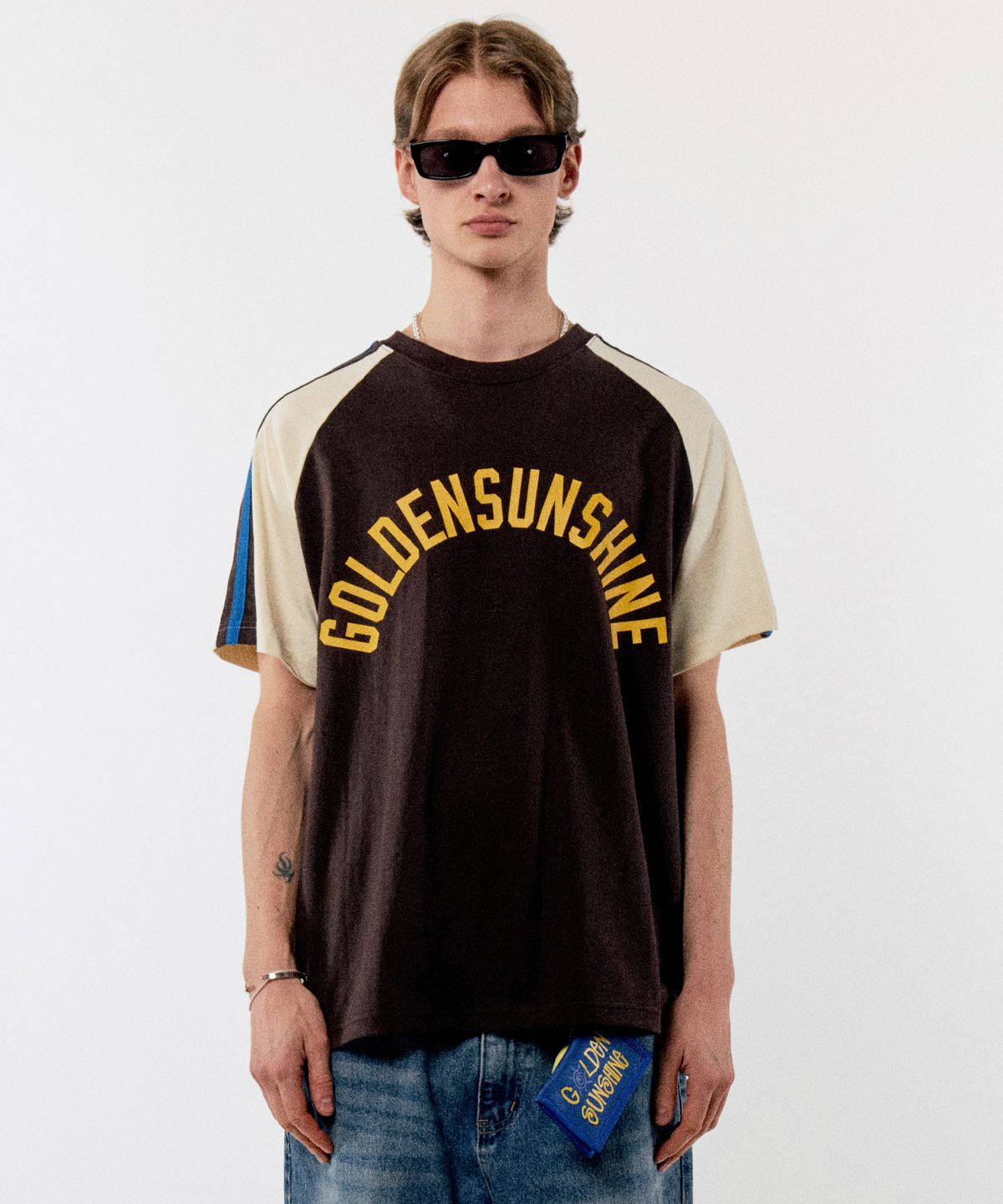 골든선샤인(GOLDEN SUNSHINE) 2G RAGLAN TEE_CHOCOLATE BROWN