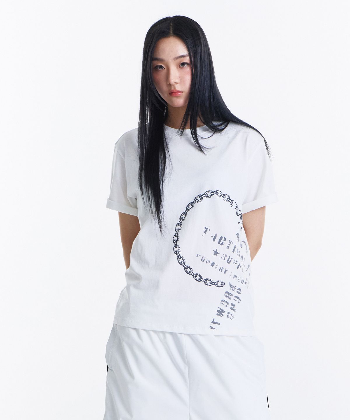 기철(KICHUL) Low Chain T-shirt (White)