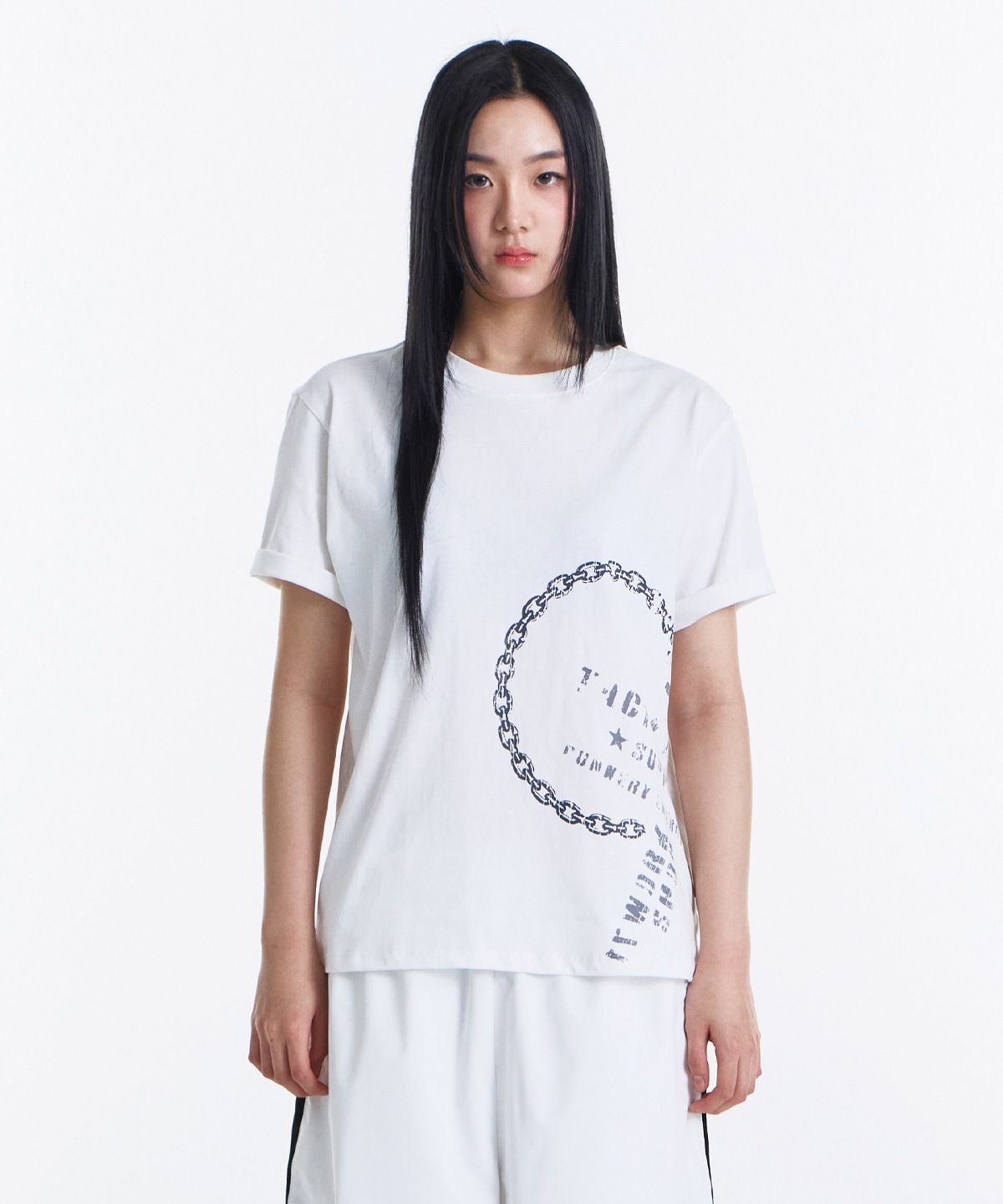 기철(KICHUL) Low Chain T-shirt (White)