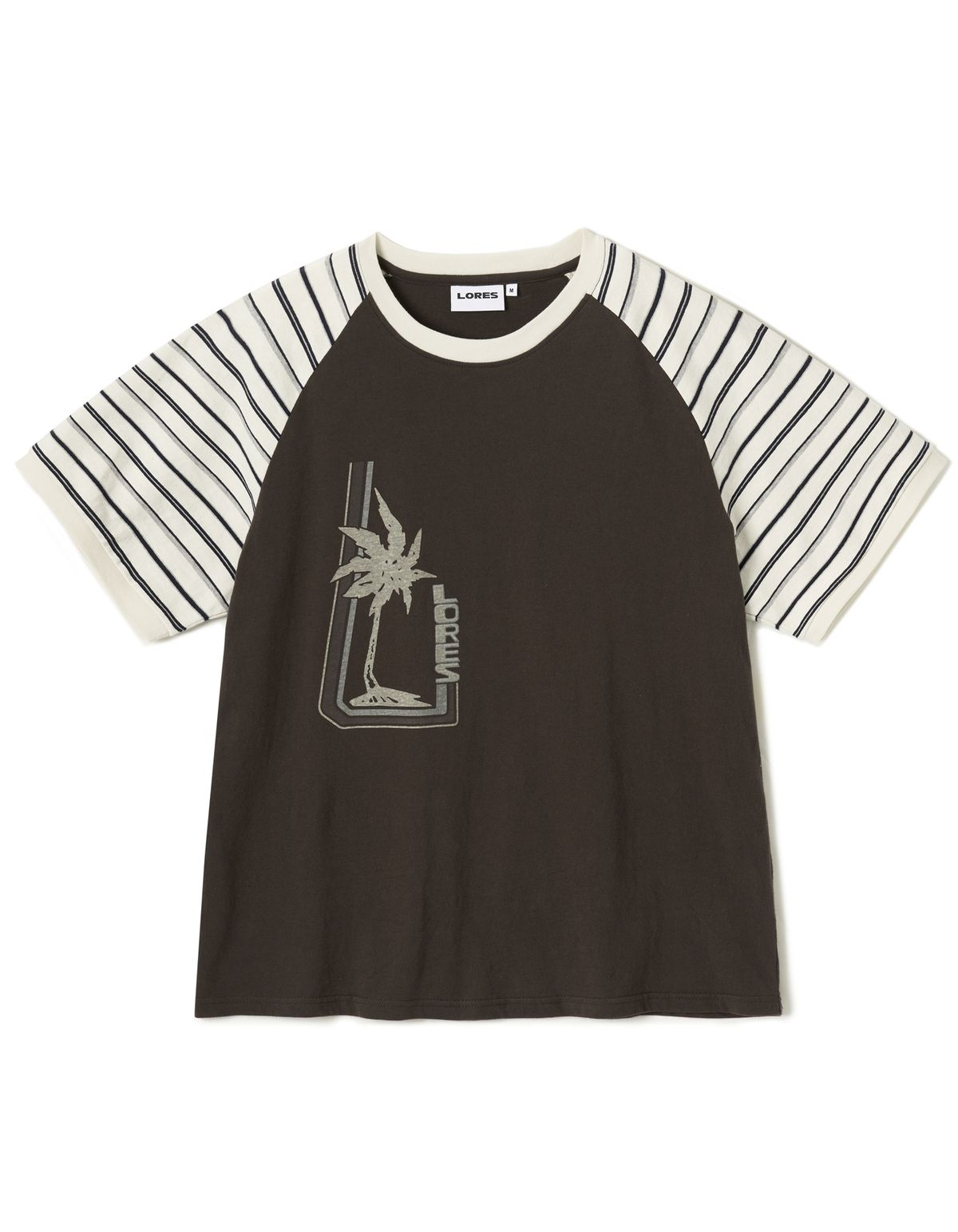 로어즈(LORES) Raglan Paneled Tee - Brown
