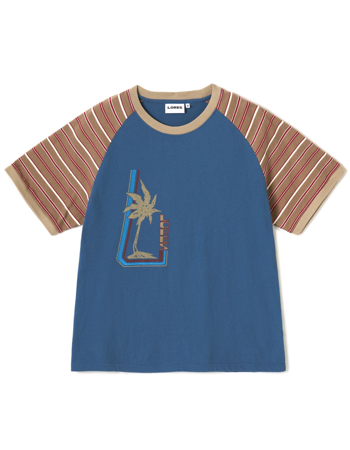 로어즈(LORES) Raglan Paneled Tee - Blue