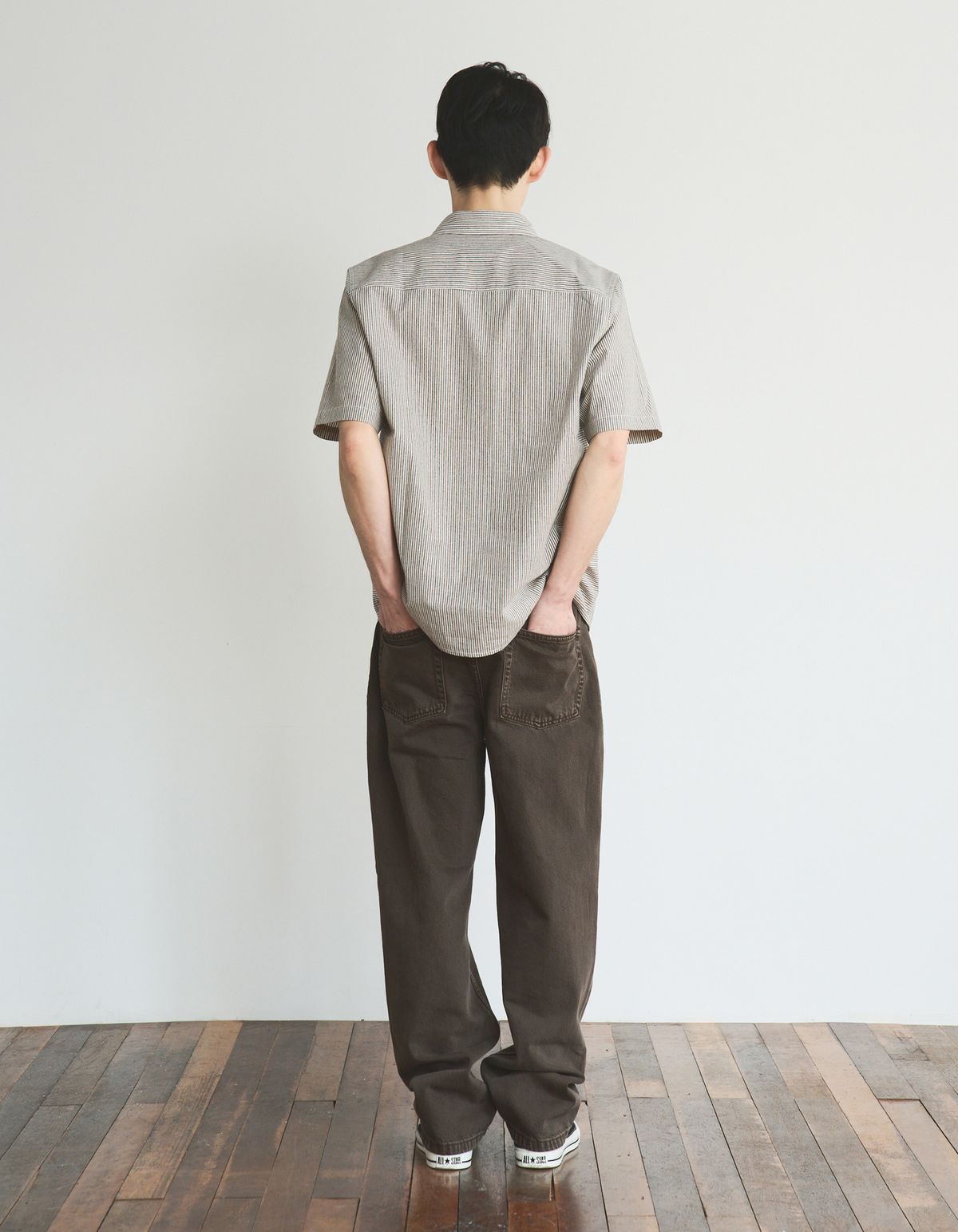 로어즈(LORES) Paneled S/S Shirts - Navy