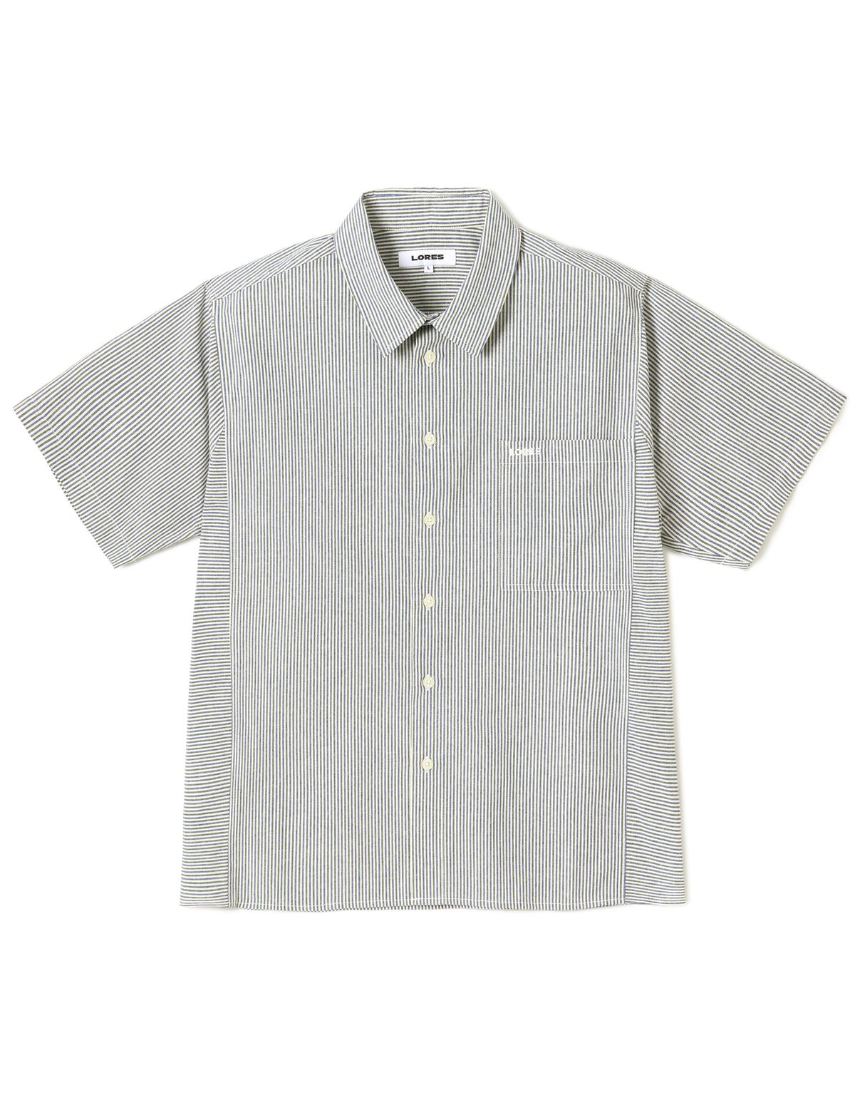 로어즈(LORES) Paneled S/S Shirts - Green