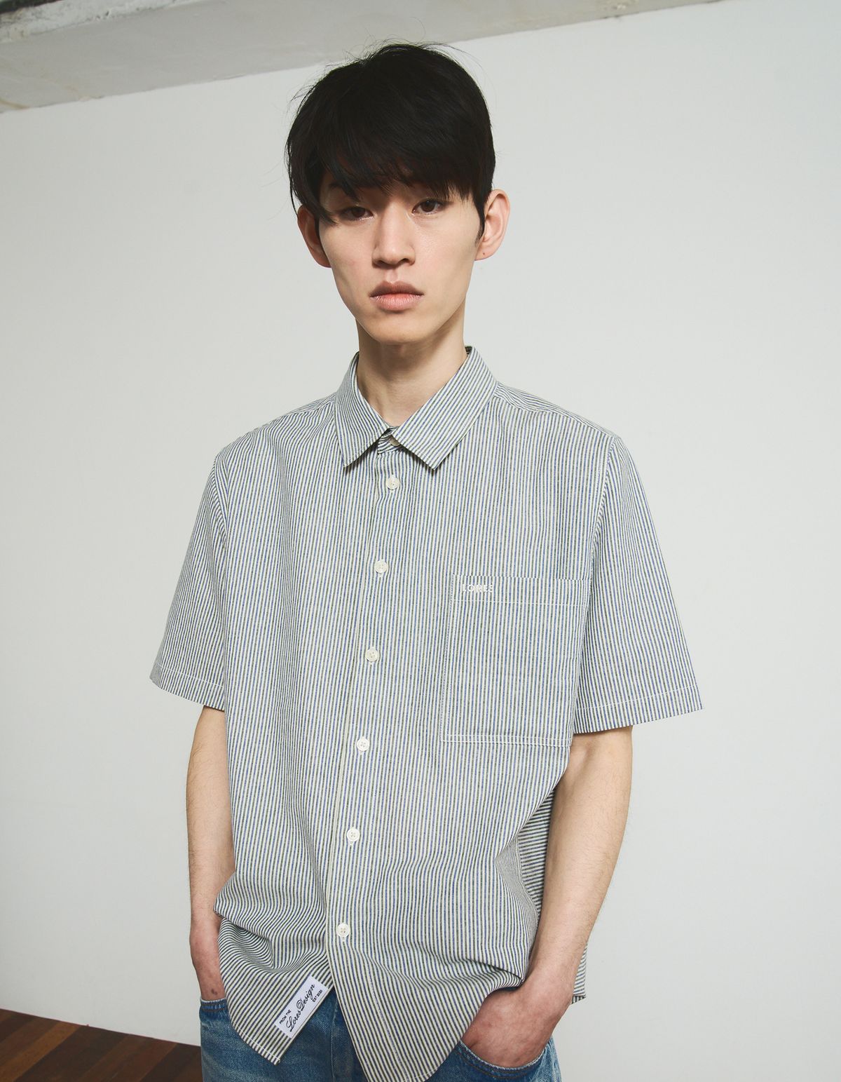 로어즈(LORES) Paneled S/S Shirts - Green