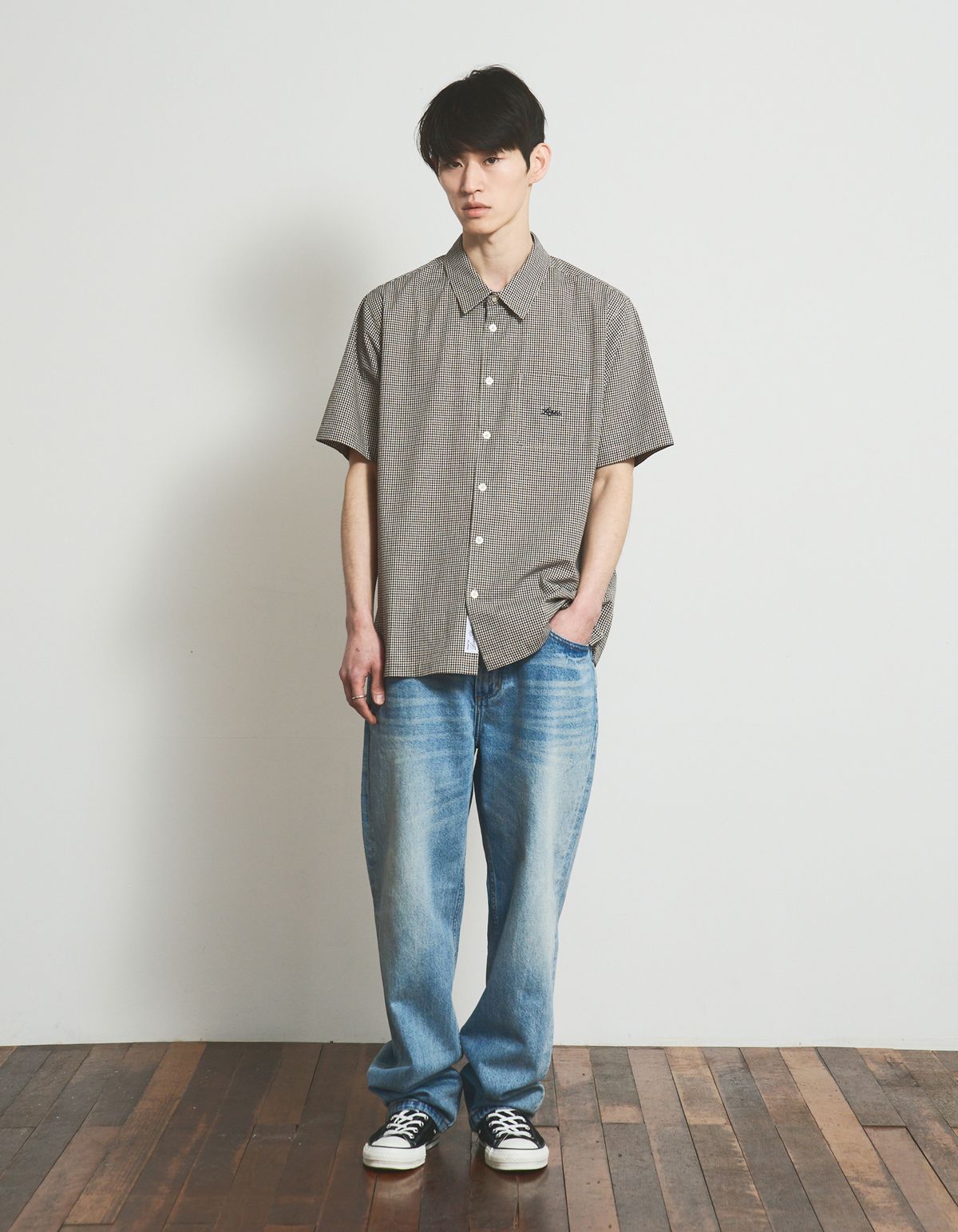로어즈(LORES) Mini Plaid S/S Shirts - Brown
