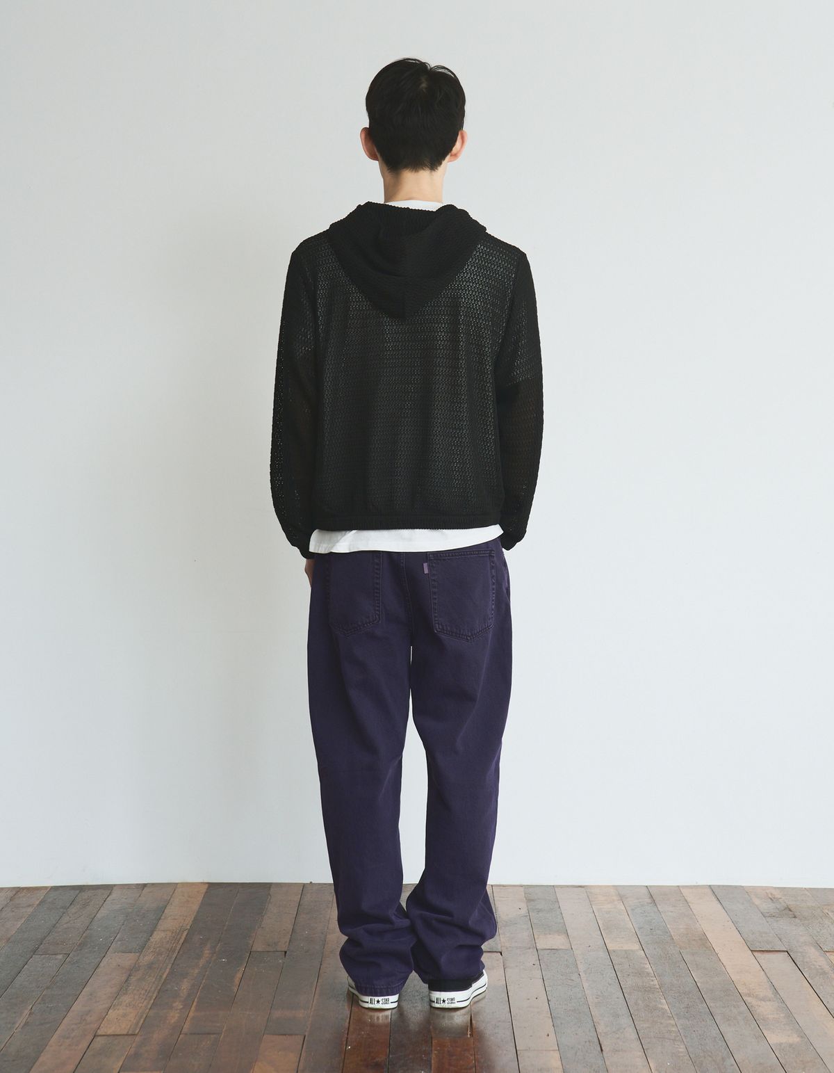 로어즈(LORES) Mesh Zip Hoodie - Black