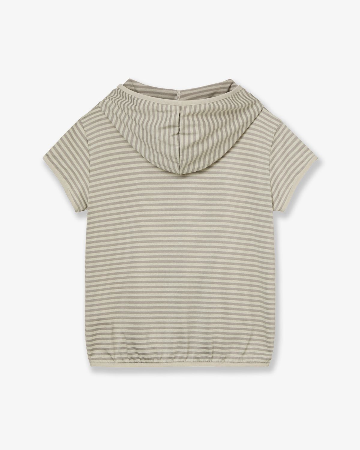 에이이에이이(AEAE) STRIPE HALF SLEEVE HOODIE [BEIGE]