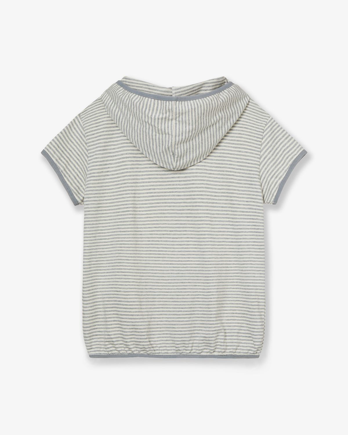 에이이에이이(AEAE) STRIPE HALF SLEEVE HOODIE [GREY]