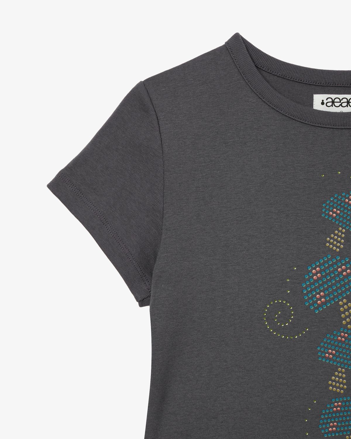 에이이에이이(AEAE) MUSHROOM HOTFIX TEE [CHARCOAL]