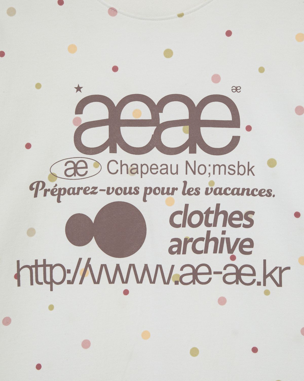 에이이에이이(AEAE) WEB LOGO COLOR DOT T-SHIRTS [WHITE]