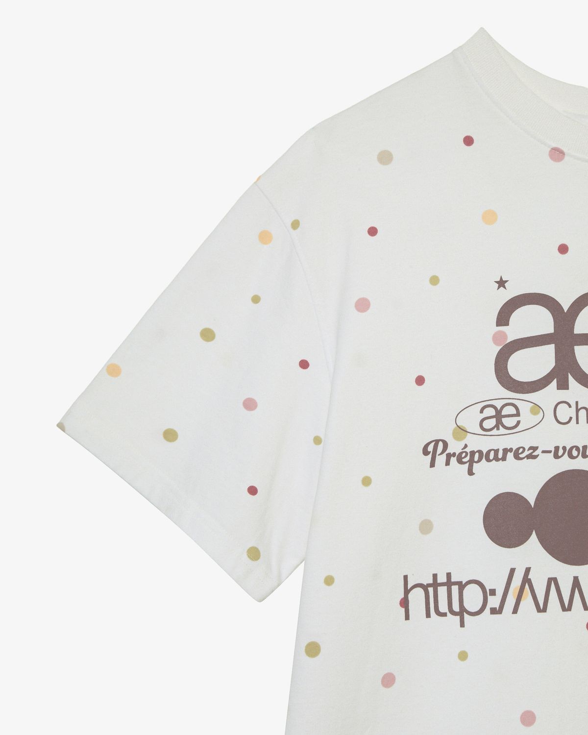 에이이에이이(AEAE) WEB LOGO COLOR DOT T-SHIRTS [WHITE]