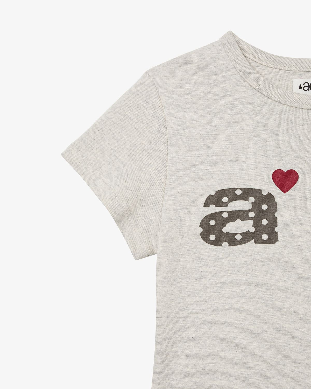 에이이에이이(AEAE) DOT SMALL LETTER TEE [OATMEAL]