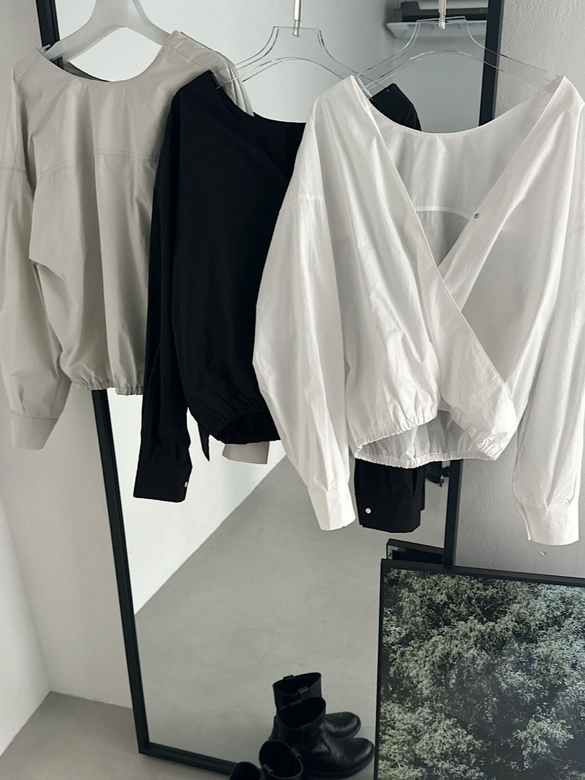 아포엠(APOEM) Wrap Line Two-Way Blouse (3C)