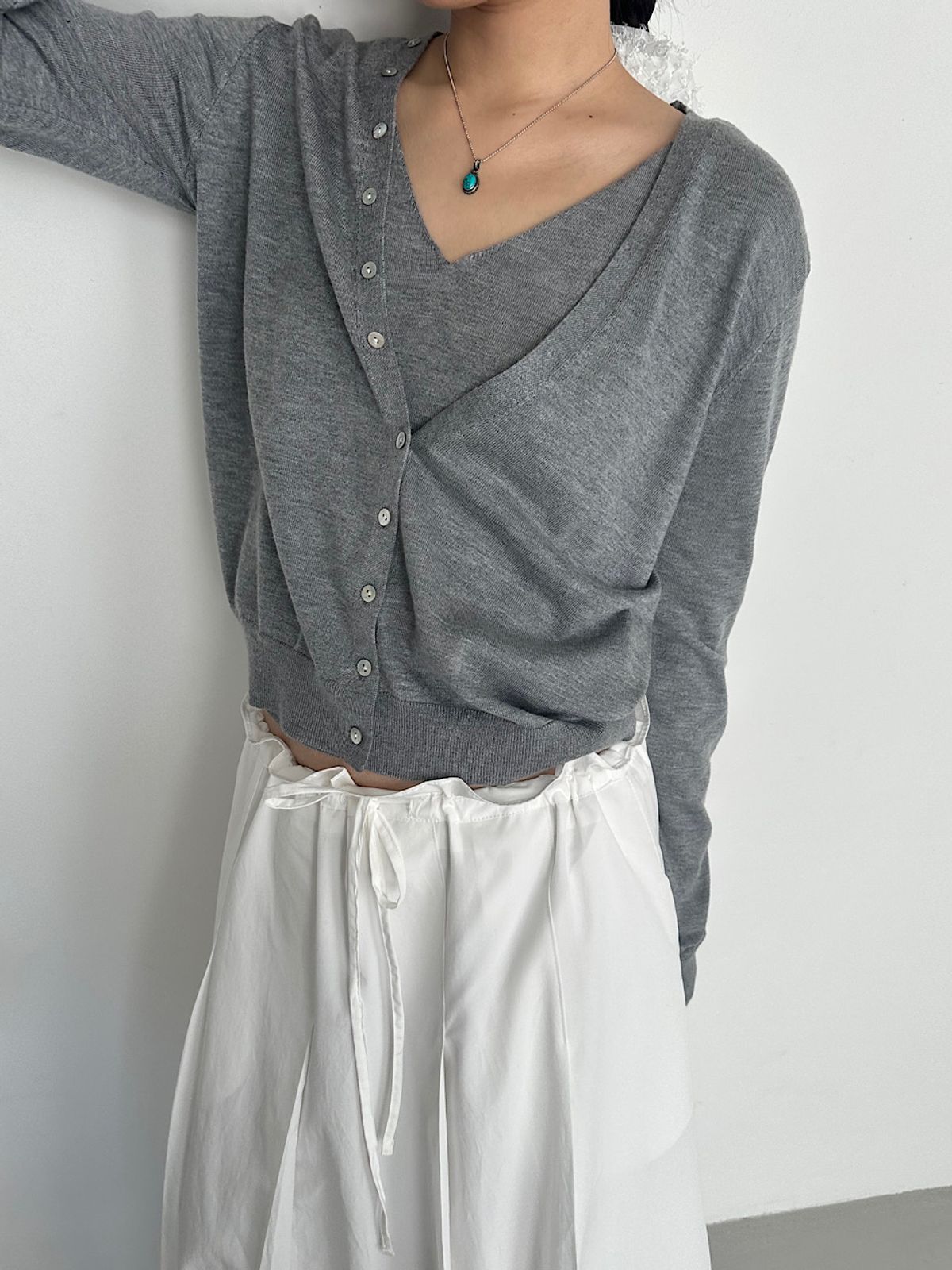 아포엠(APOEM) Button Cardigan Set (3C)