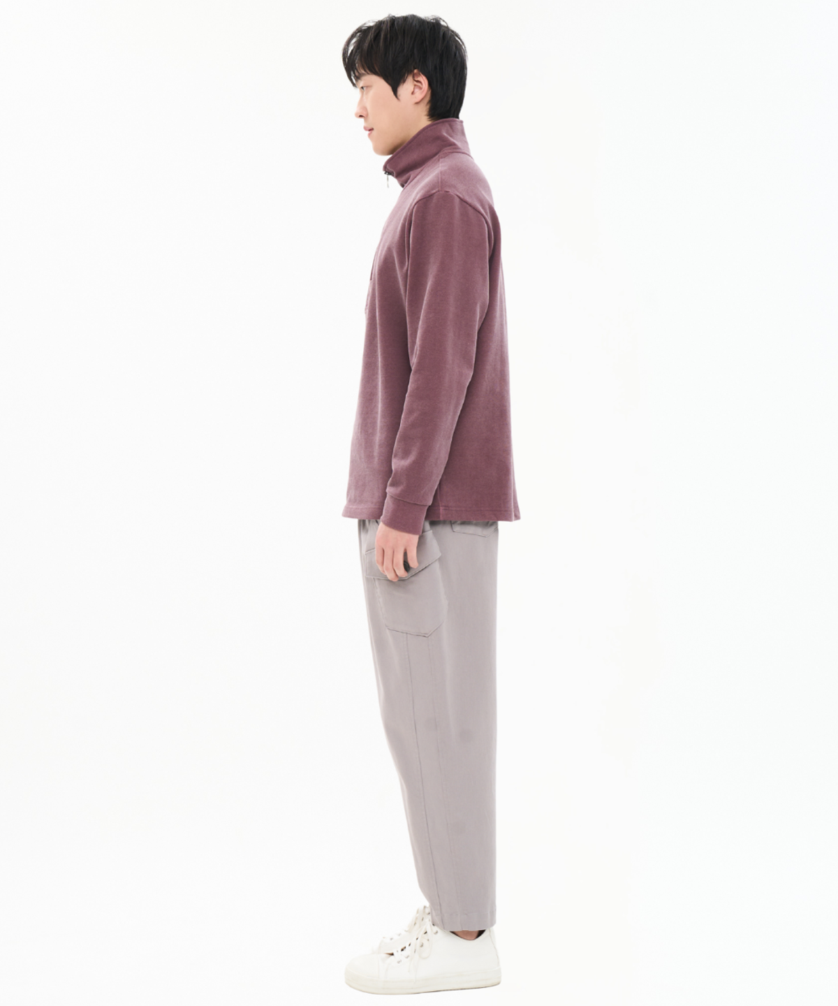 커스텀어스(CUSTOMUS) 남자 허벅지절개라인 허리 E-BAND 세미 배기팬츠 CXS25FWPT912 GRY