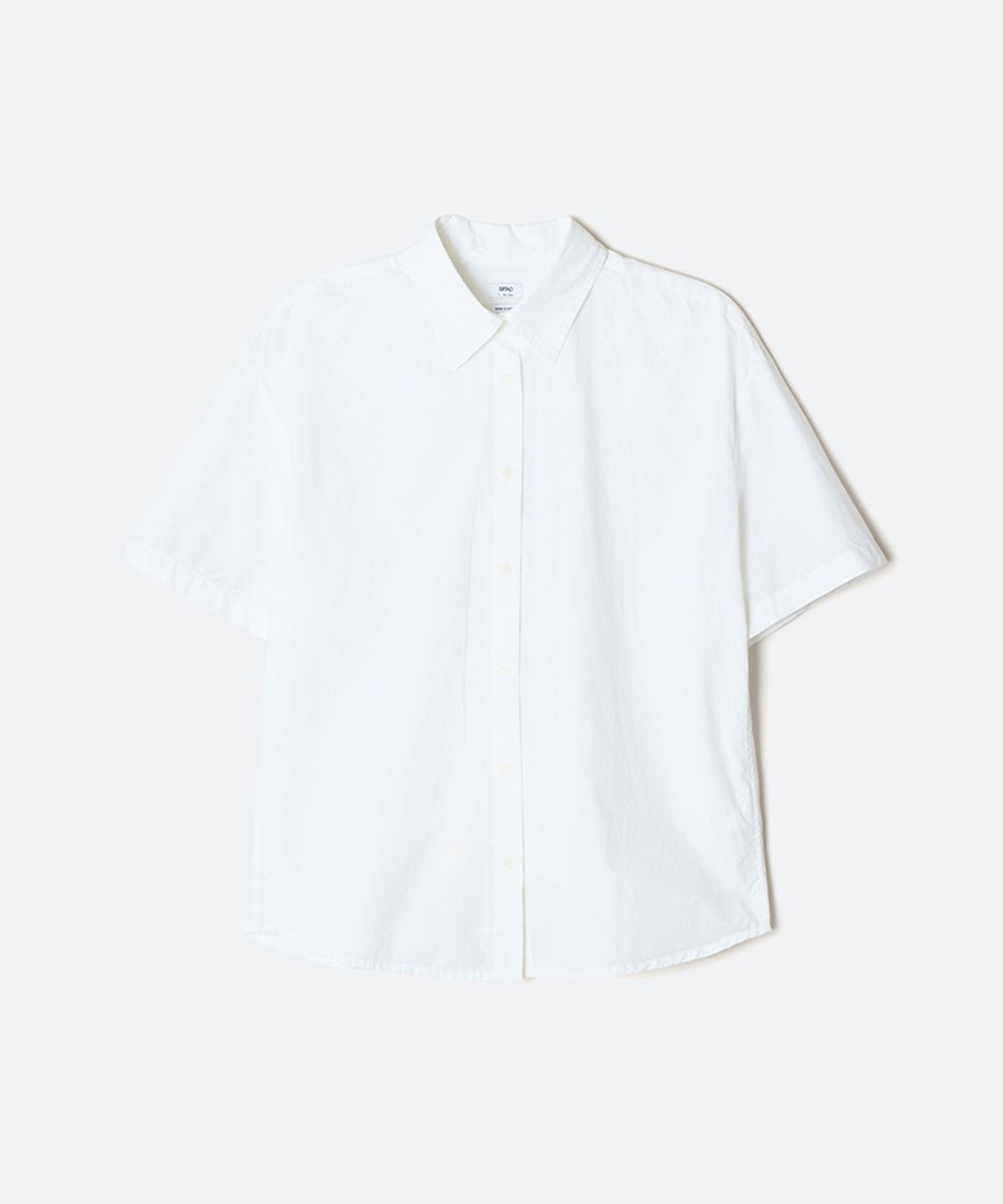 스파오(SPAO) 여성 세미 오버핏 반팔 셔츠_SPYWG25G01