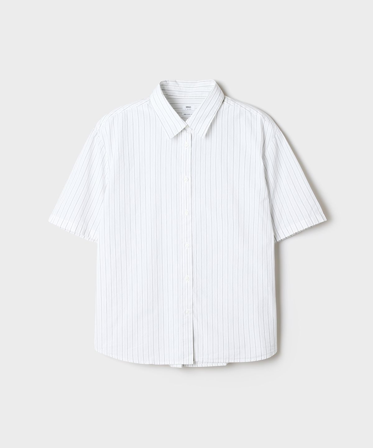 스파오(SPAO) 여성 세미 오버핏 반팔 셔츠_SPYWG25G01