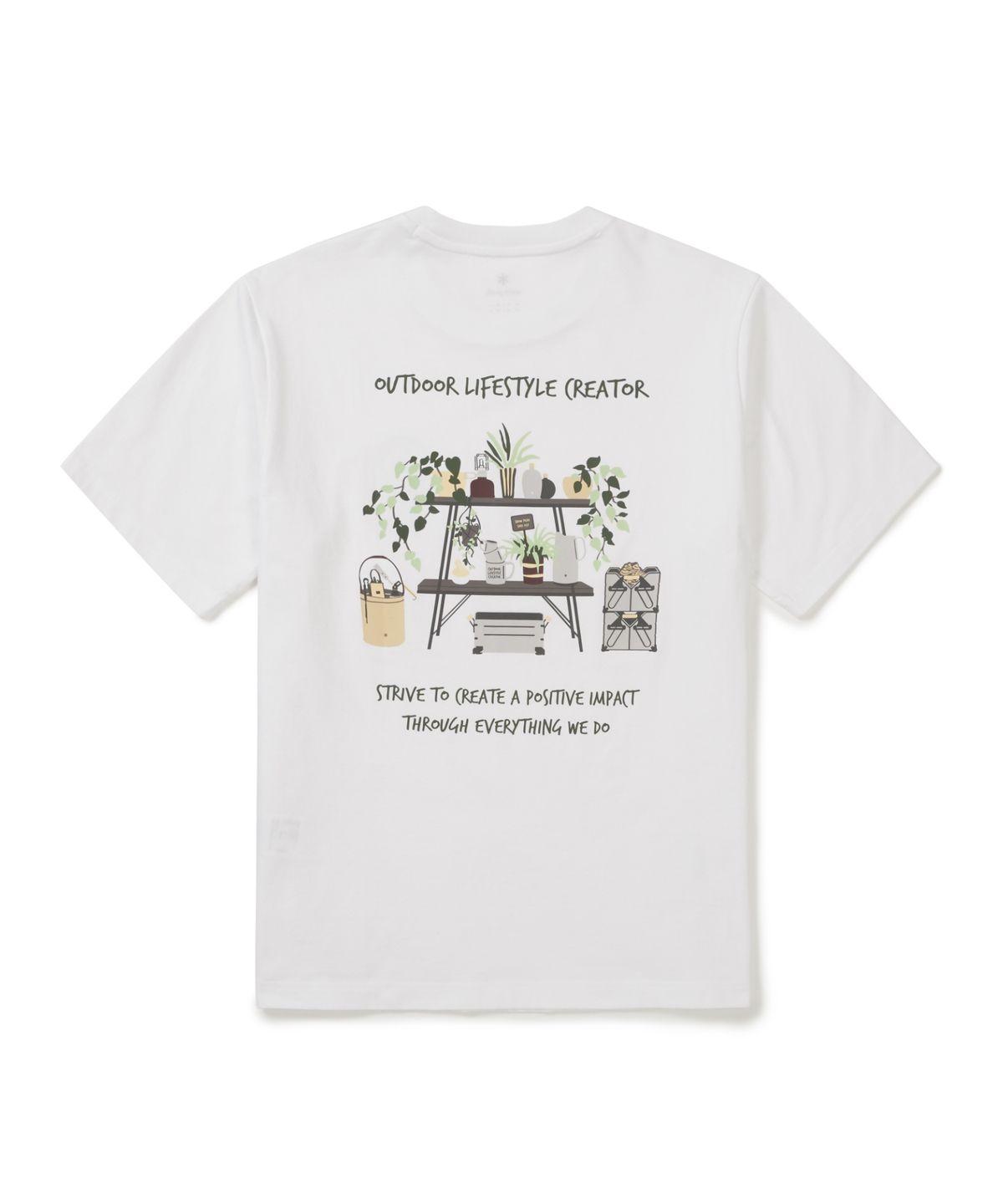 스노우피크 어패럴(SNOWPEAK APPAREL) 코튼 보타닉 그래픽 반팔 티셔츠 (S26MUFTS60) White