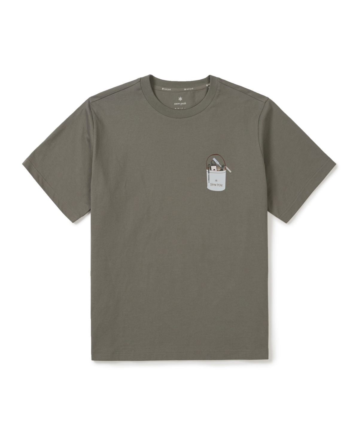 스노우피크 어패럴(SNOWPEAK APPAREL) 코튼 보타닉 그래픽 반팔 티셔츠 (S26MUFTS60) Khaki